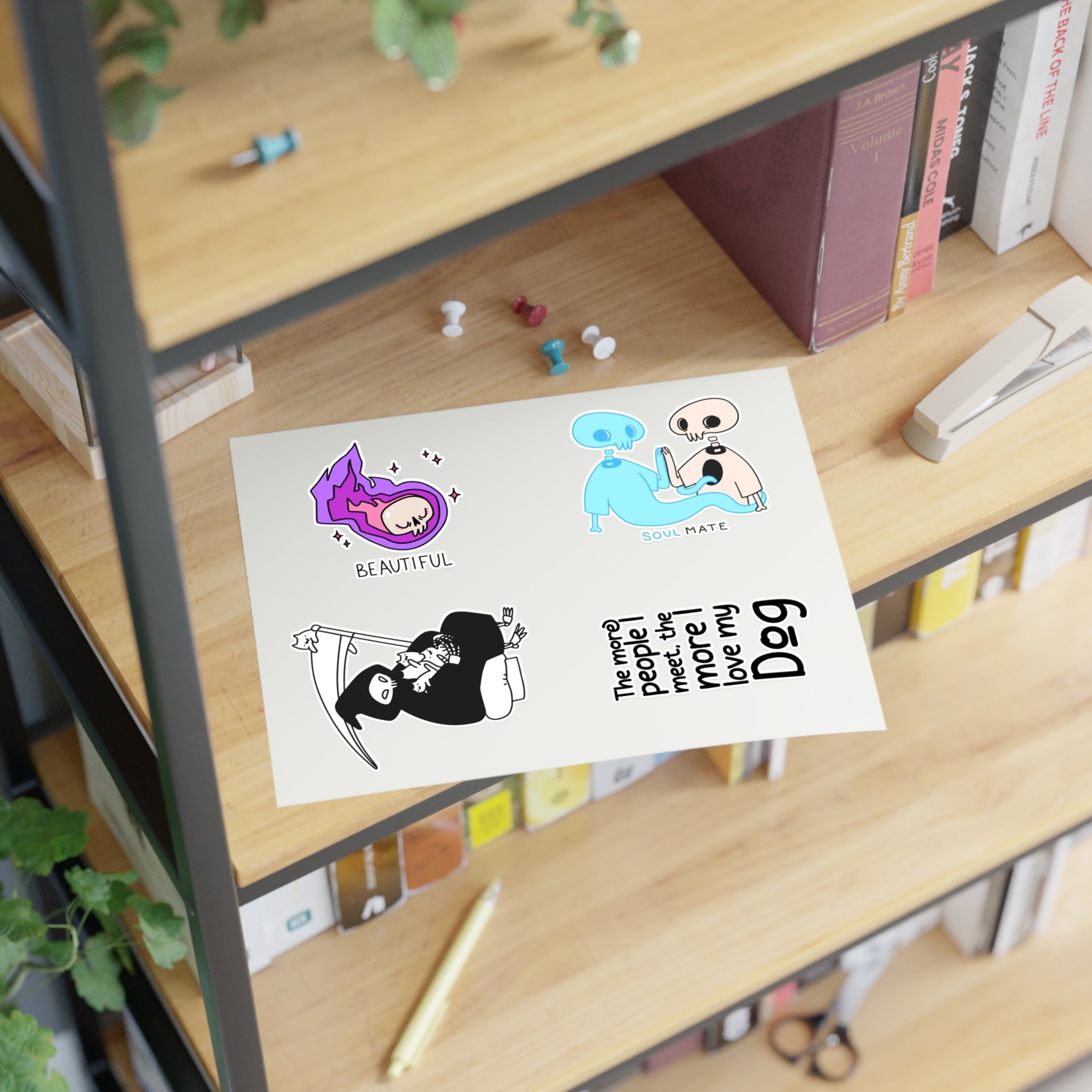 Skull Vibes Only! Sticker Set