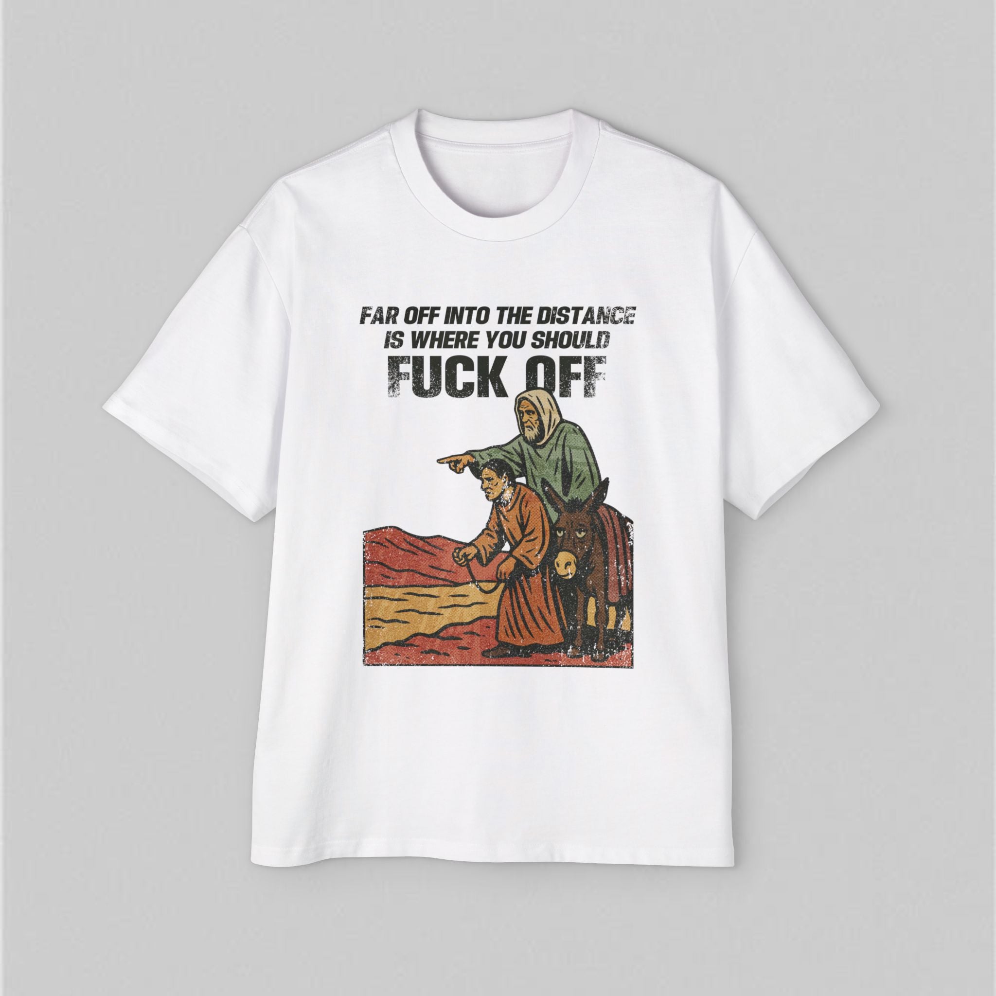 Far off into the Distance! Men’s Oversized T-Shirt