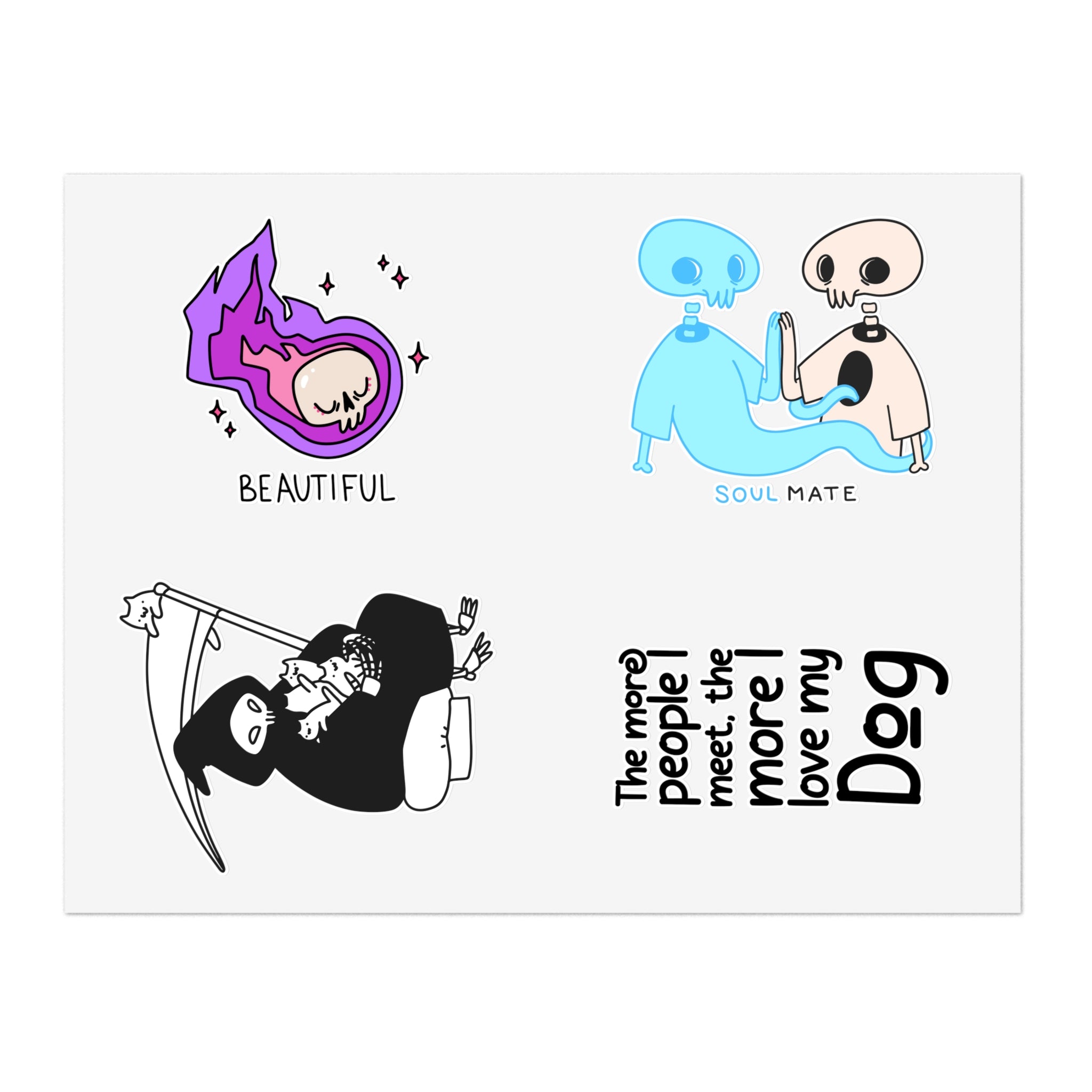Skull Vibes Only! Sticker Set