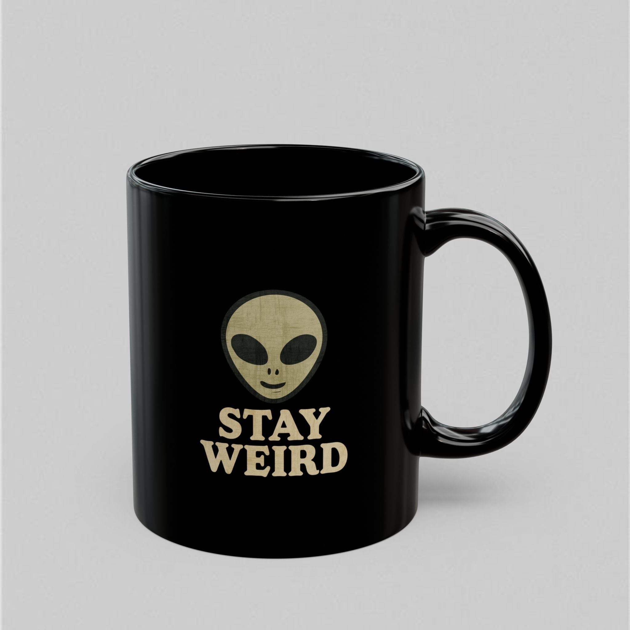Stay Weird! Black Mug
