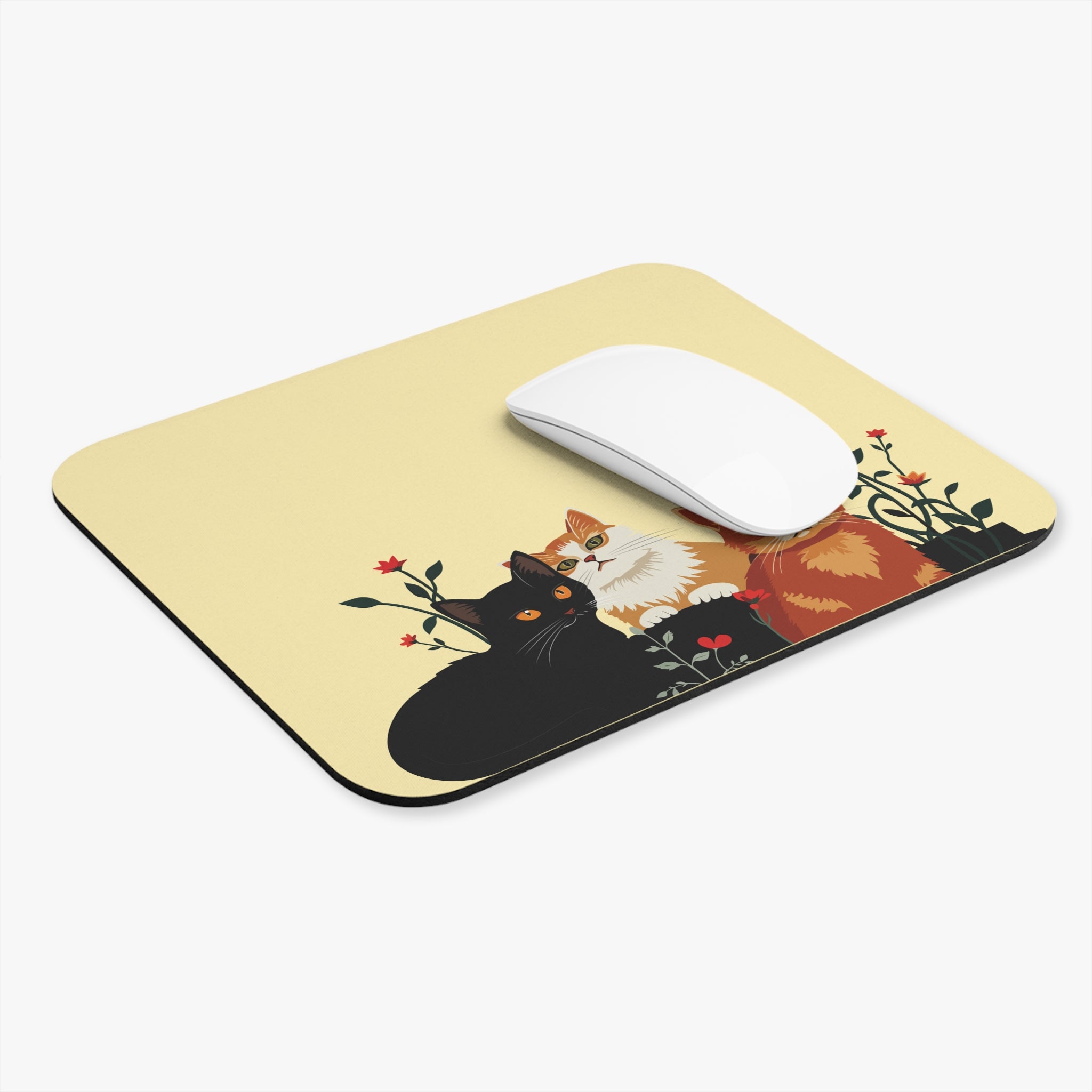 Plants and Cats Mouse Pad