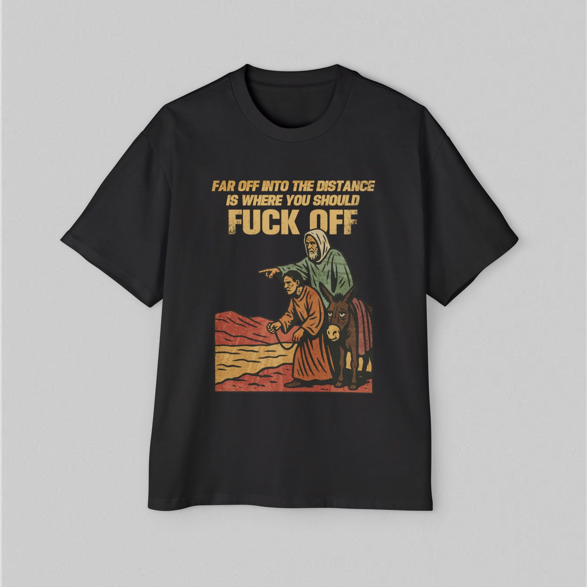 Far off into the Distance! Men’s Oversized T-Shirt
