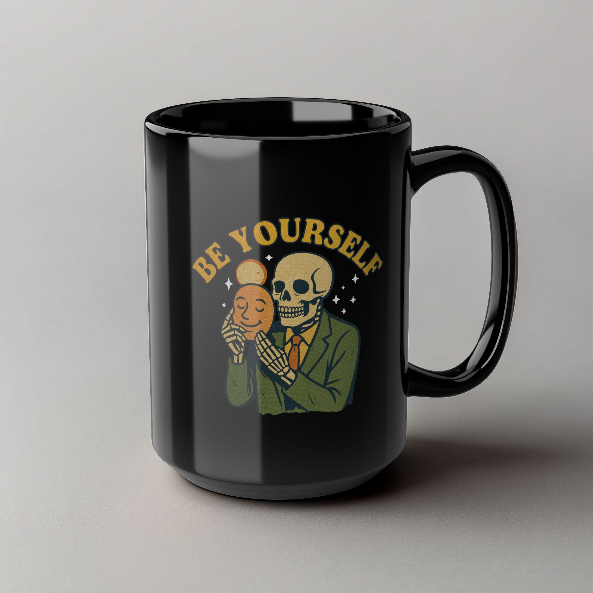Be Yourself! Black Mug