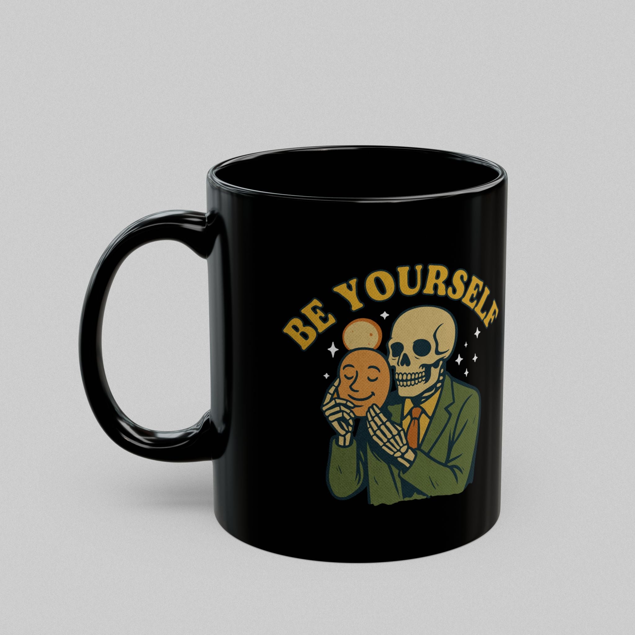 Be Yourself! Black Mug