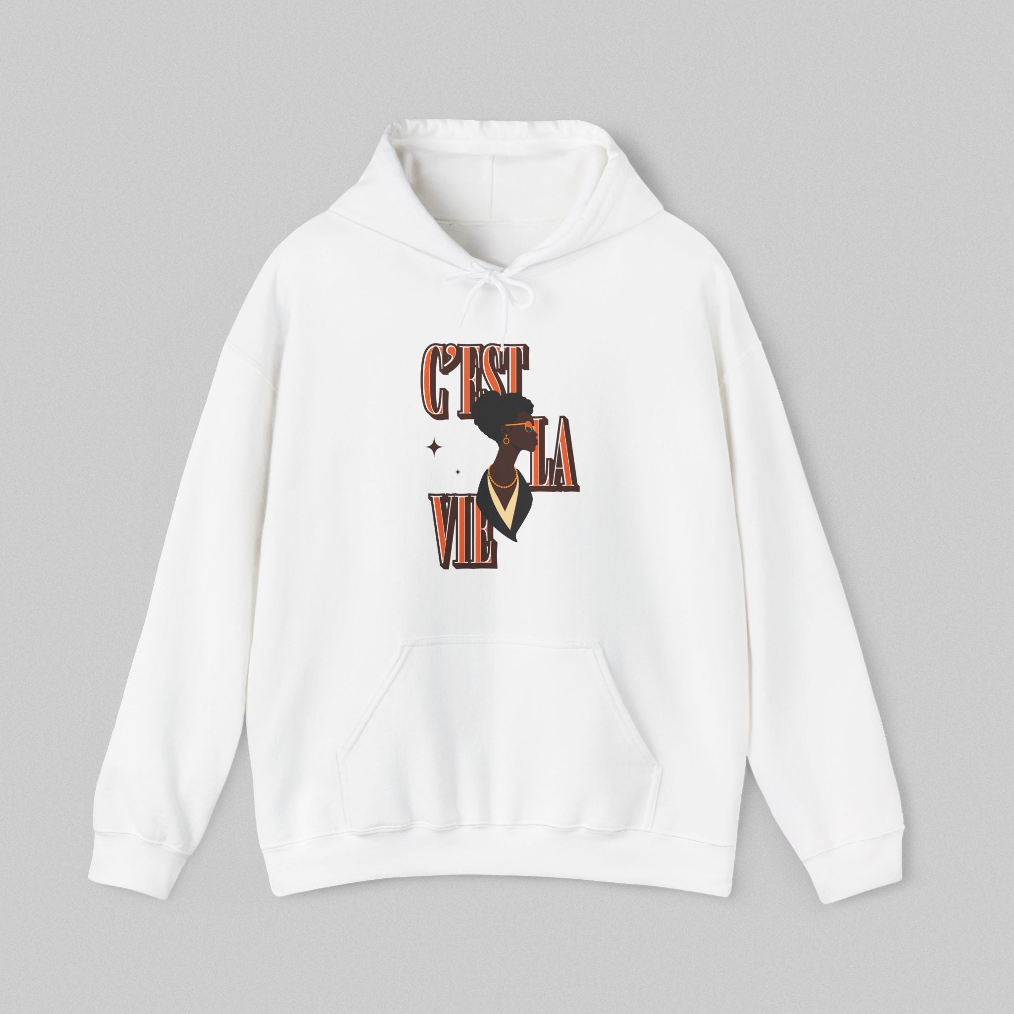 Black Elegance C’est La Vie Hoodie for Women