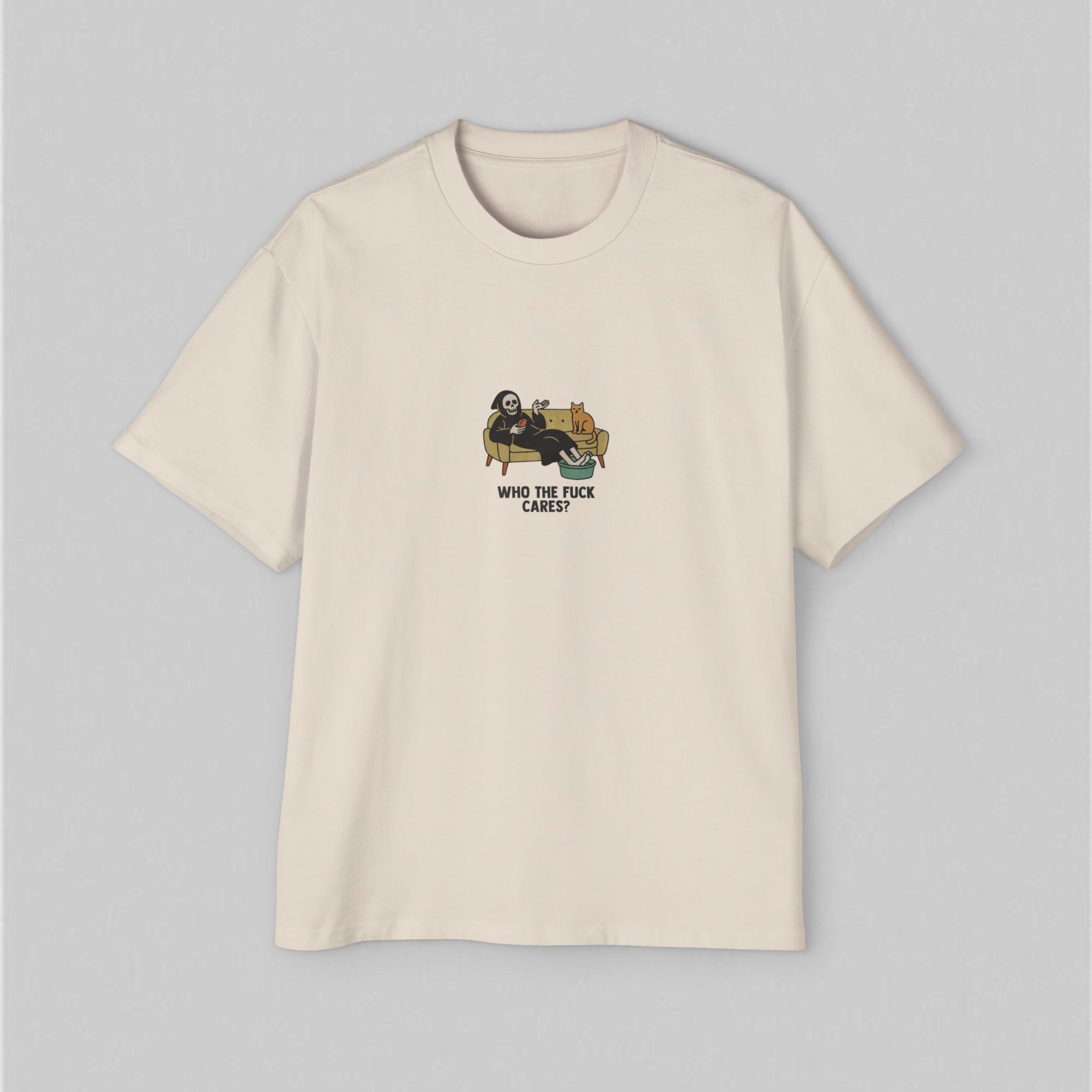 Who the Fuck Cares Men’s Oversized T-Shirt