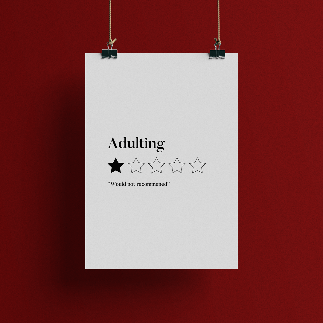 Adulting! Review Poster