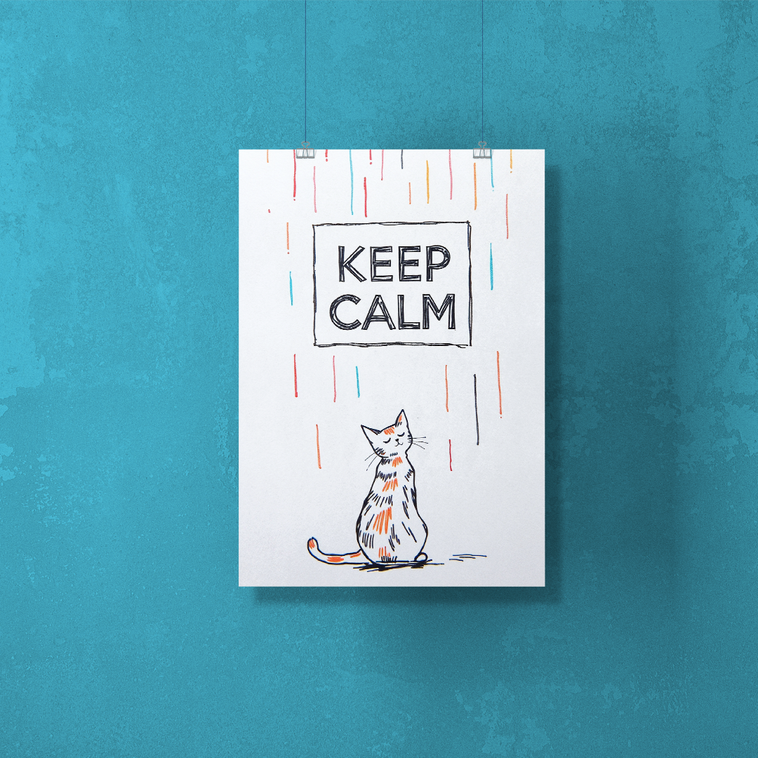 The Peaceful Purr! Kitty Poster