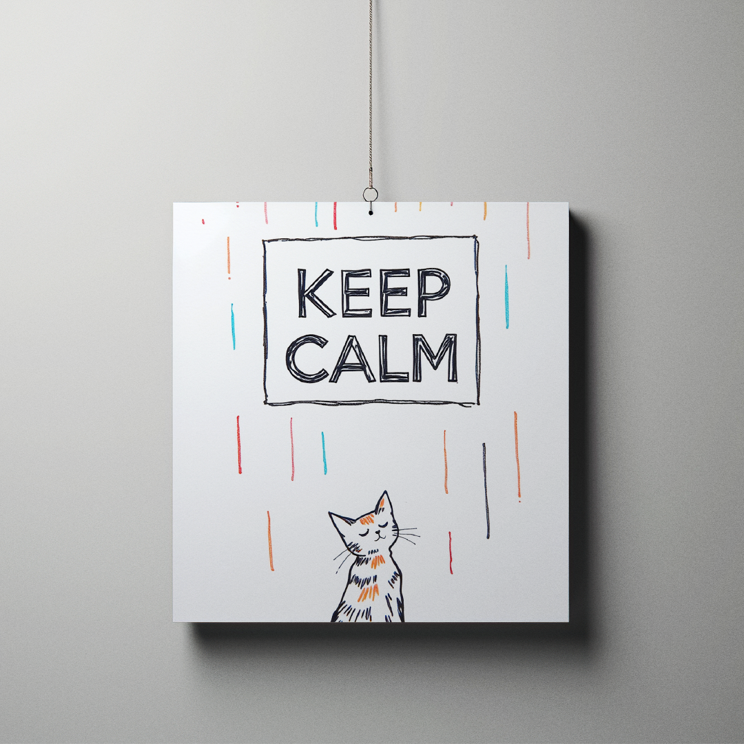 The Peaceful Purr! Kitty Poster