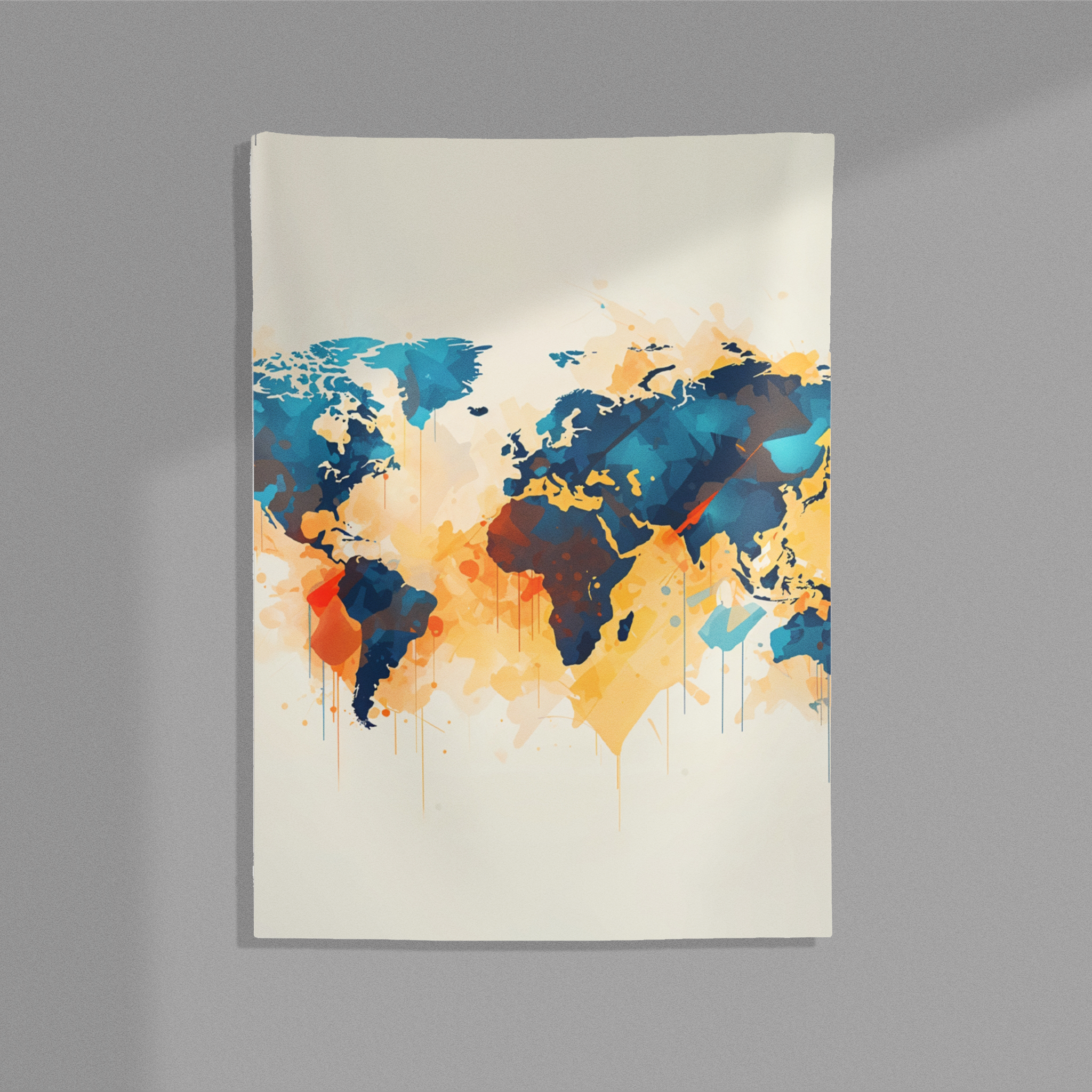 World Map Wall Tapestry