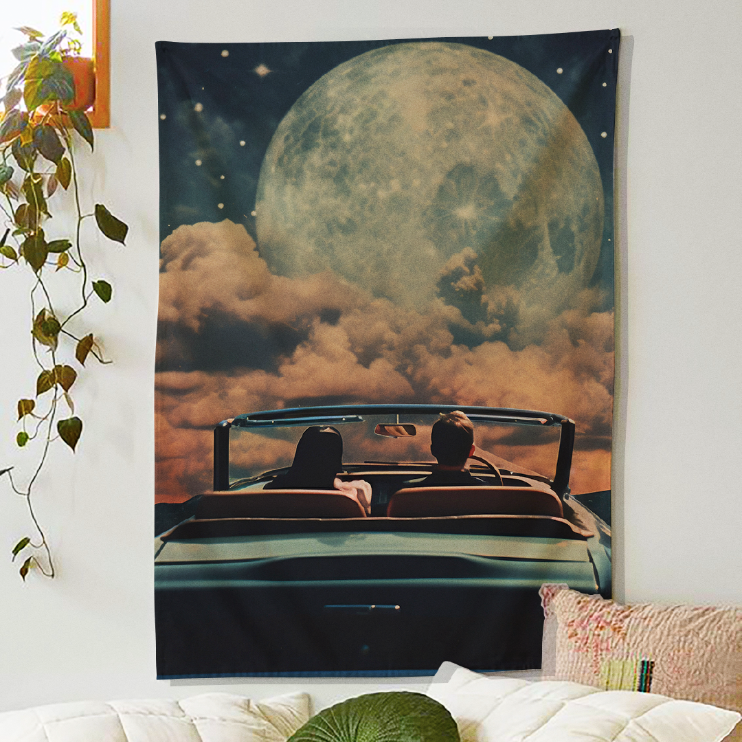 Moonlight Drive Wall Tapestry