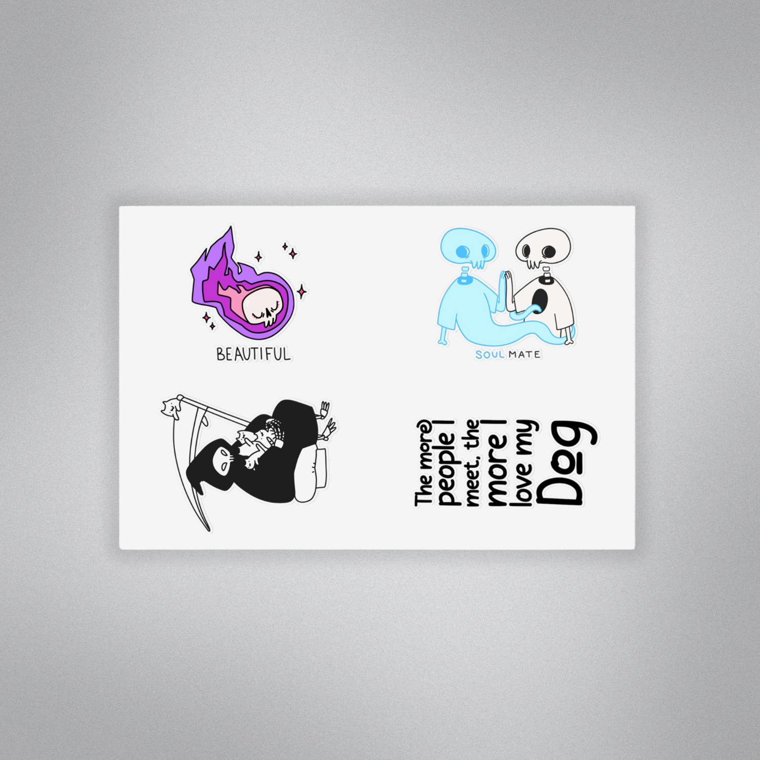 Skull Vibes Only! Sticker Set