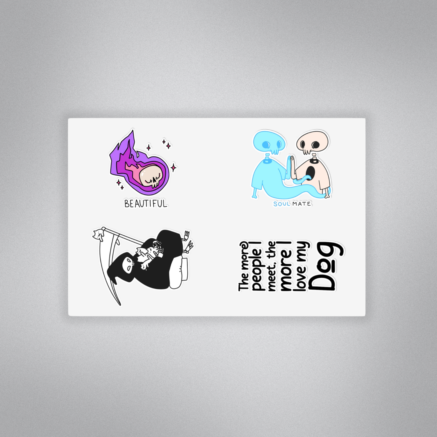 Skull Vibes Only! Sticker Set