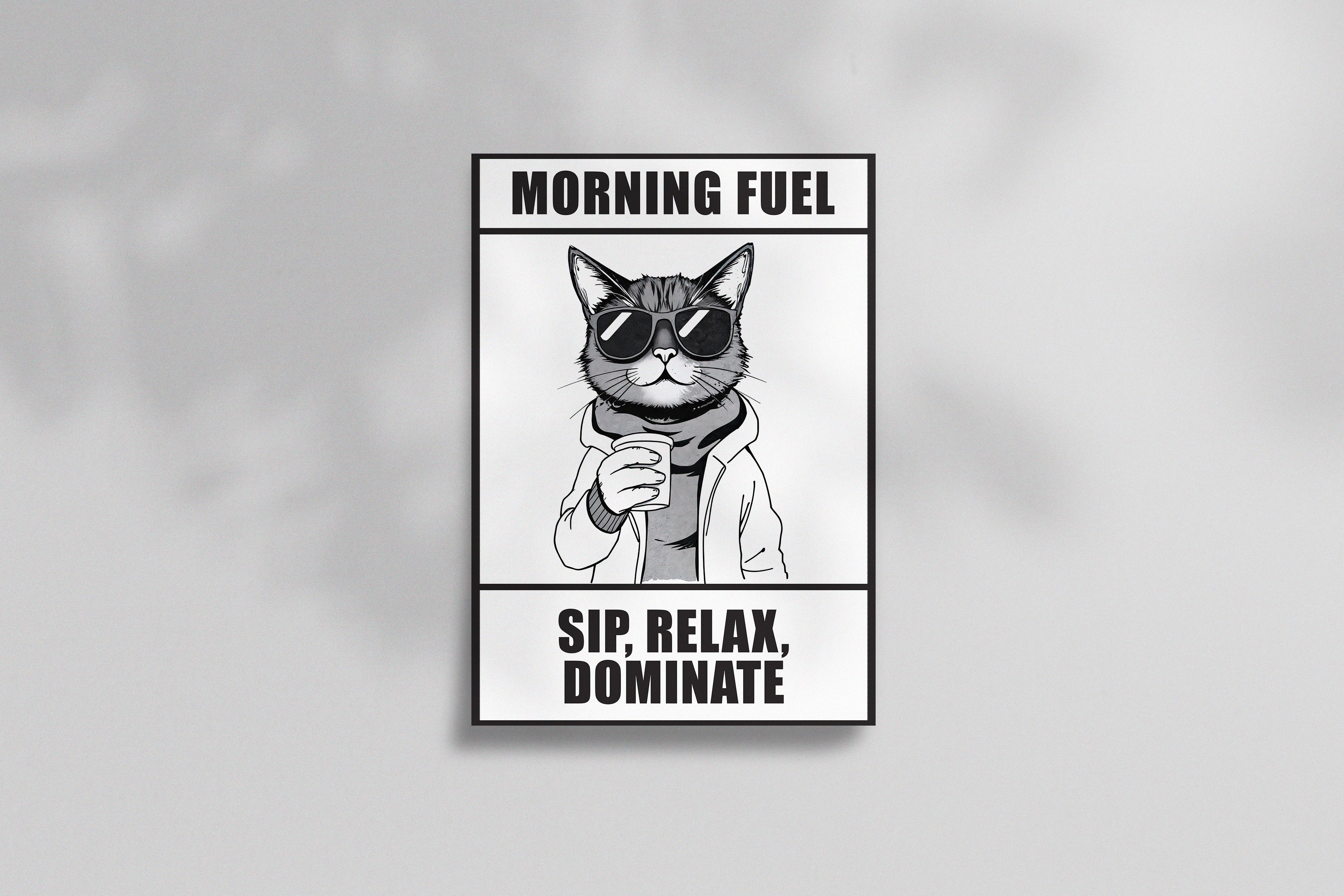 Morning Fuel! Cat Poster