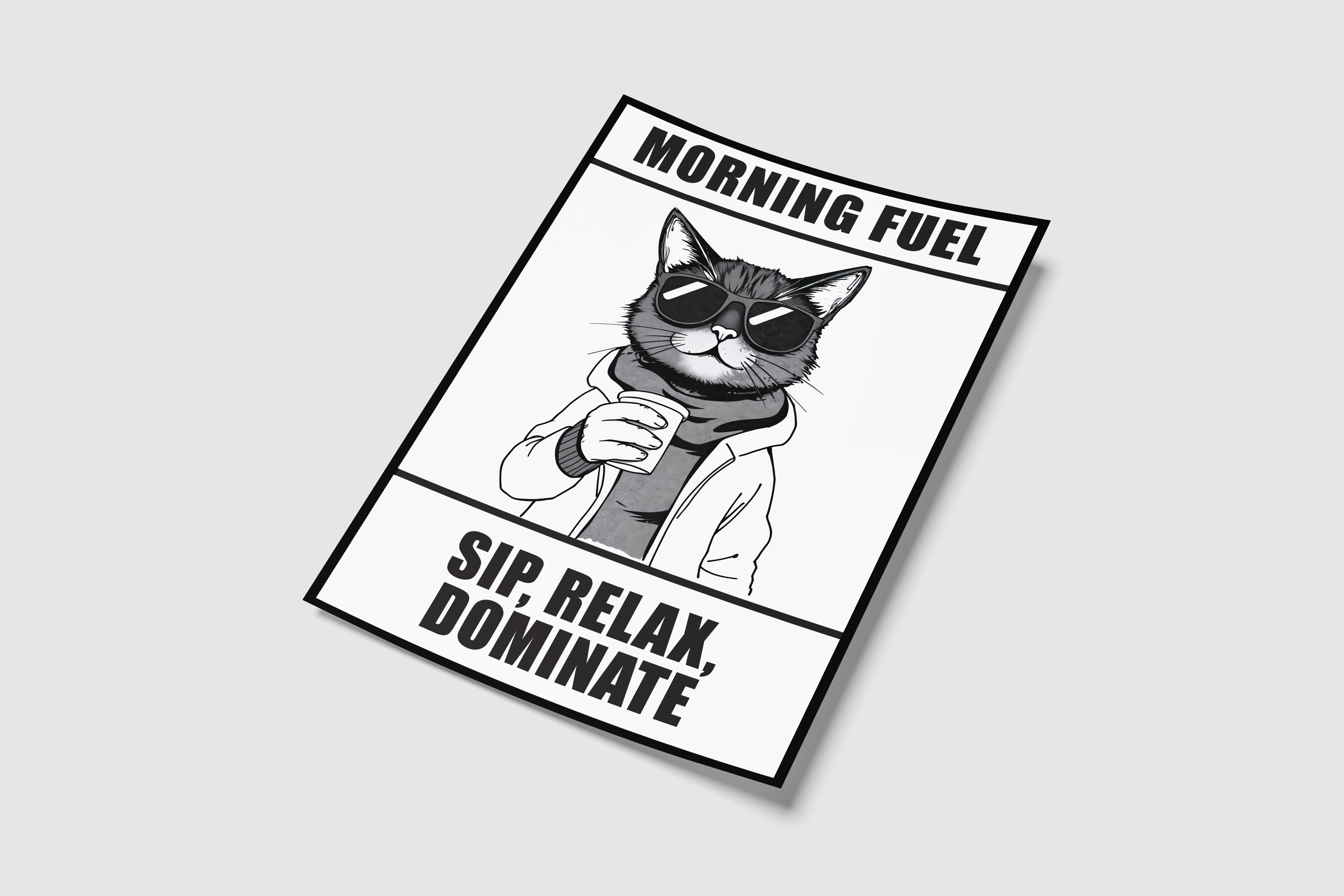 Morning Fuel! Cat Poster