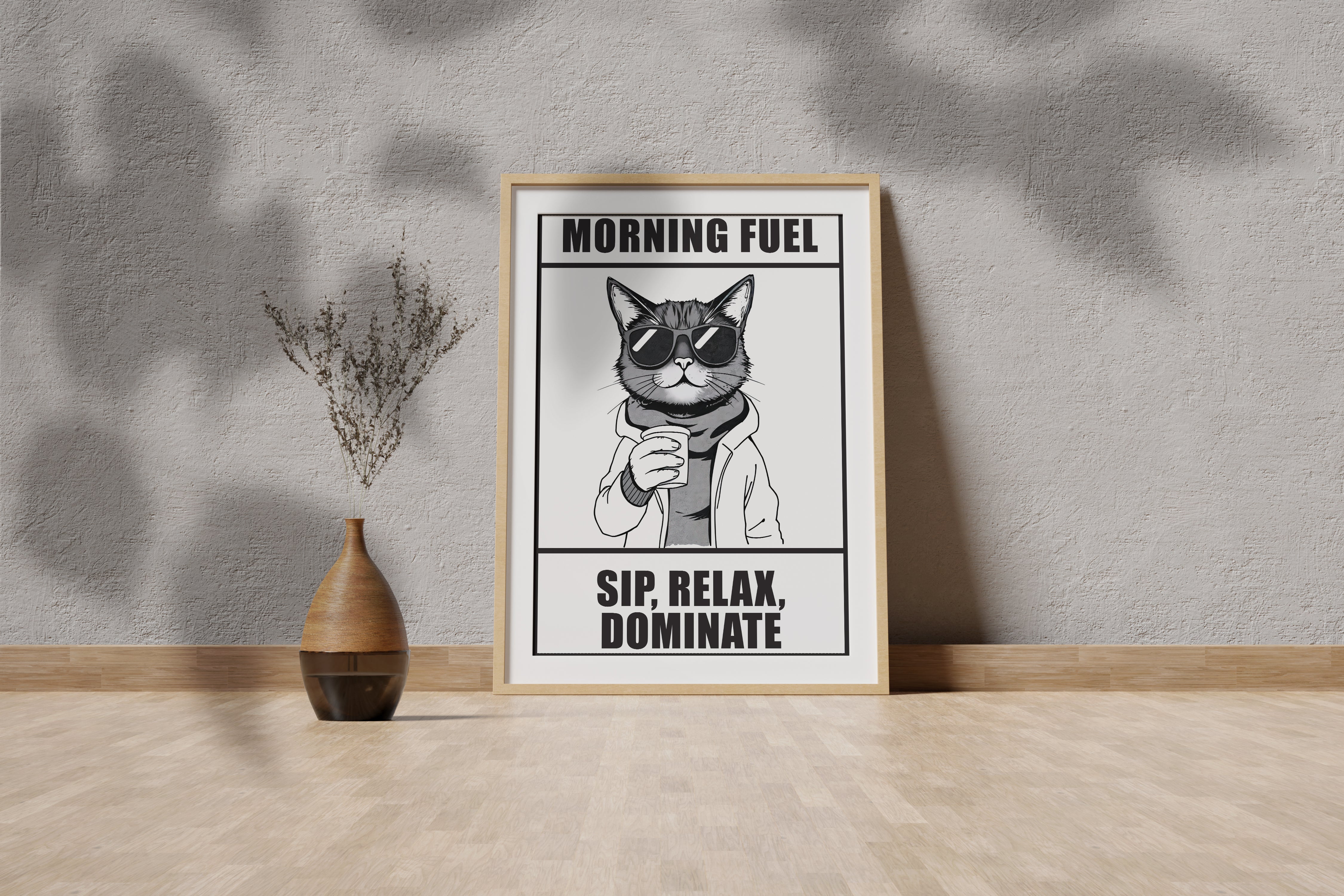 Morning Fuel! Cat Poster