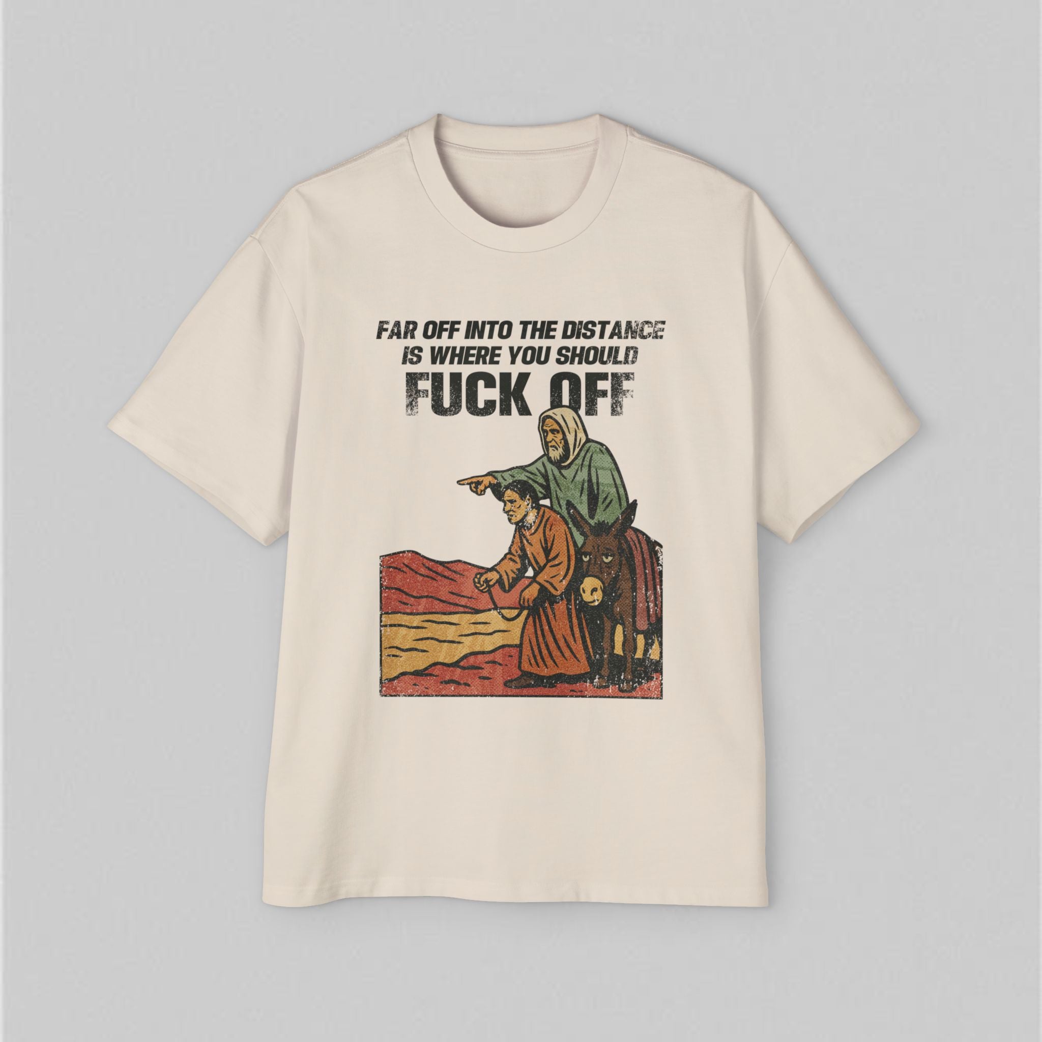 Far off into the Distance! Men’s Oversized T-Shirt