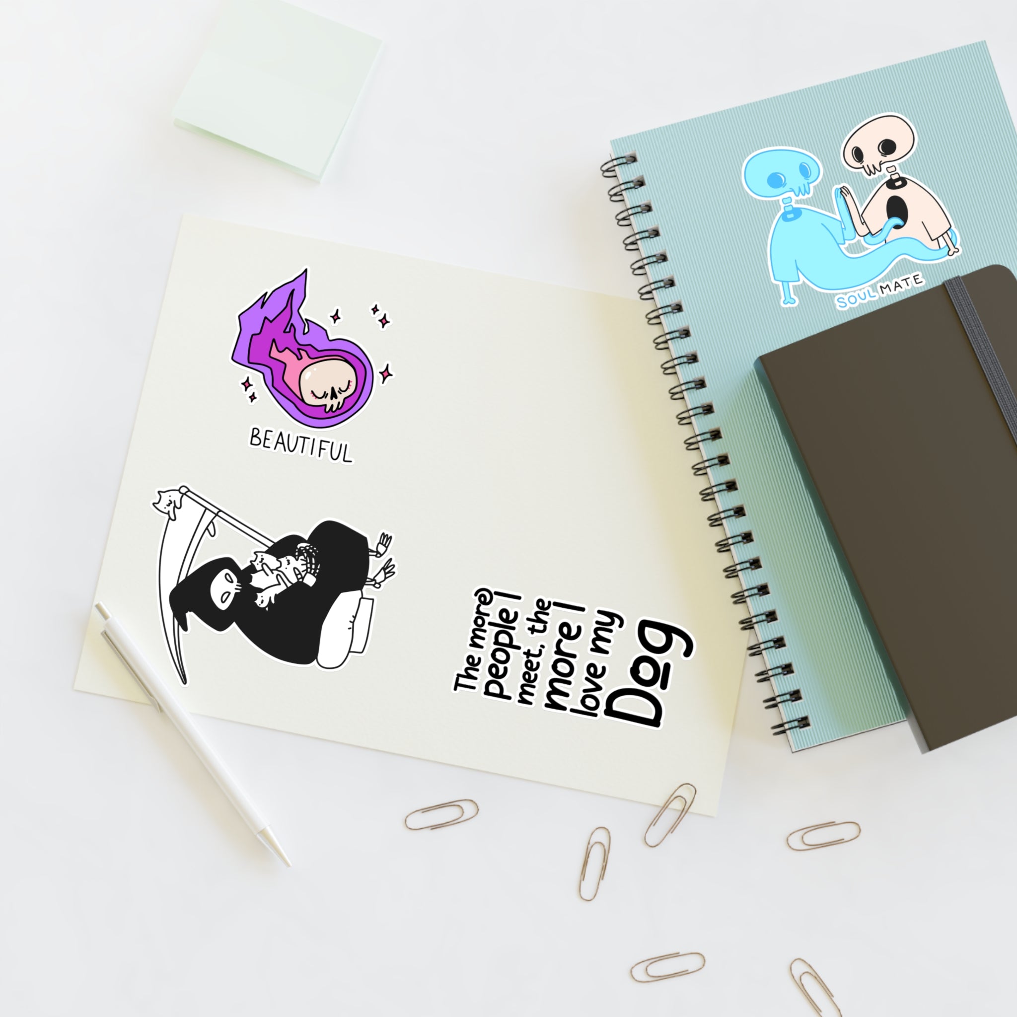 Skull Vibes Only! Sticker Set