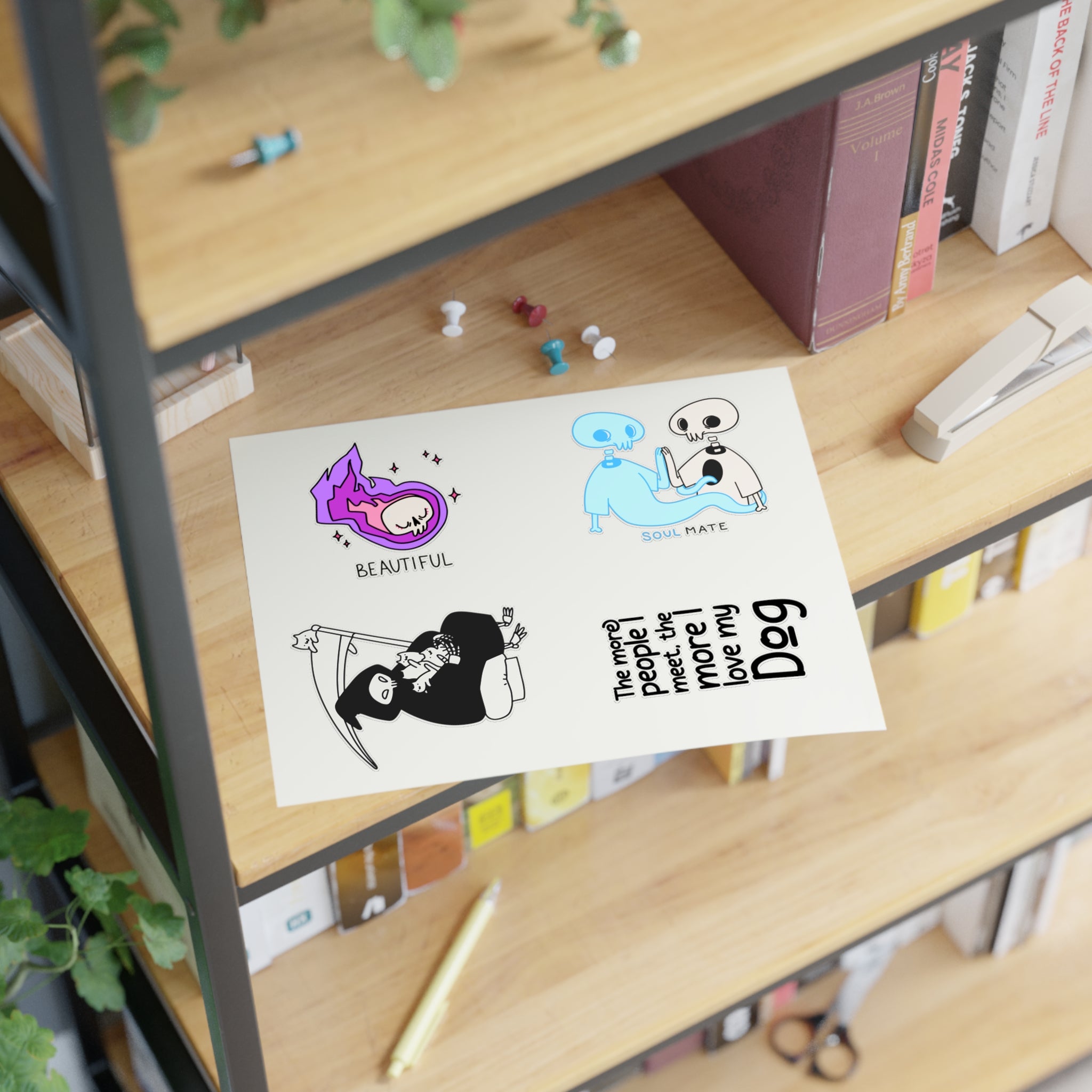 Skull Vibes Only! Sticker Set