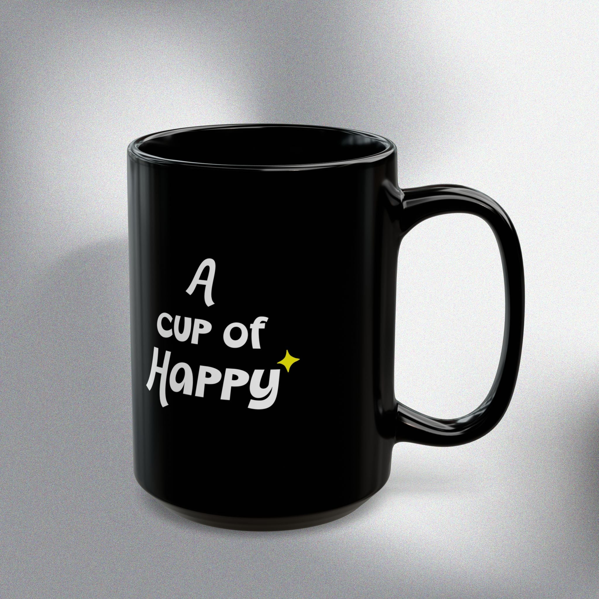 Cup of Happy! Black Mug