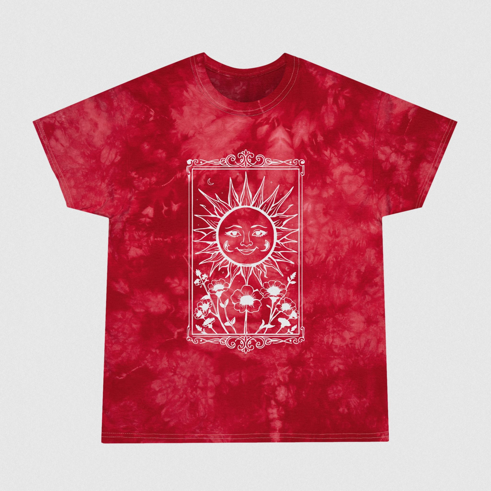 Tarot Sun Crystal Men's Tie dye T-shirt