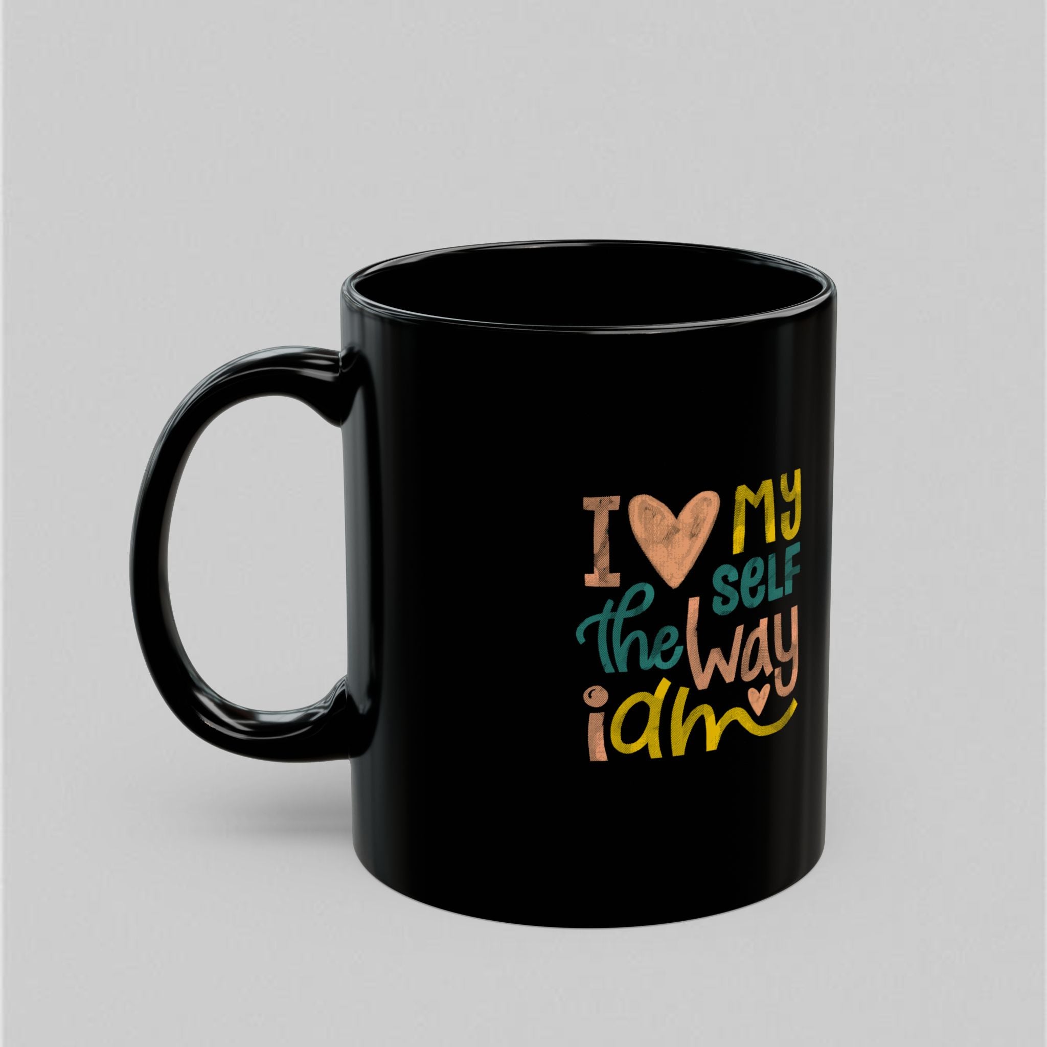 I Love Myself! Black Mug
