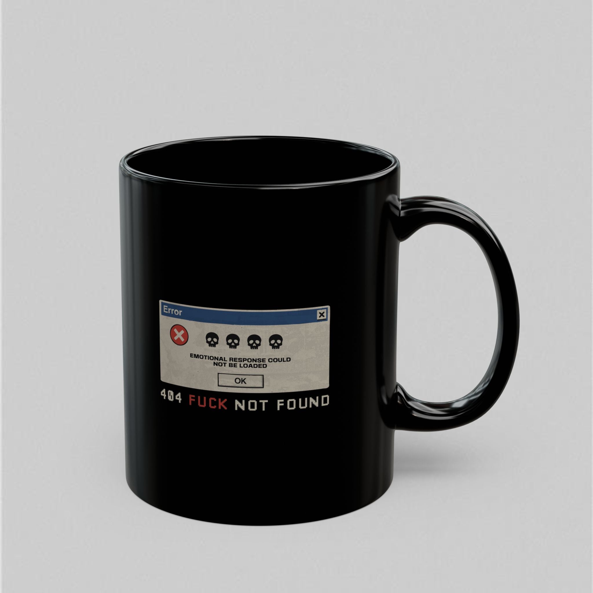 404 Fuck Not Found! Black Mug