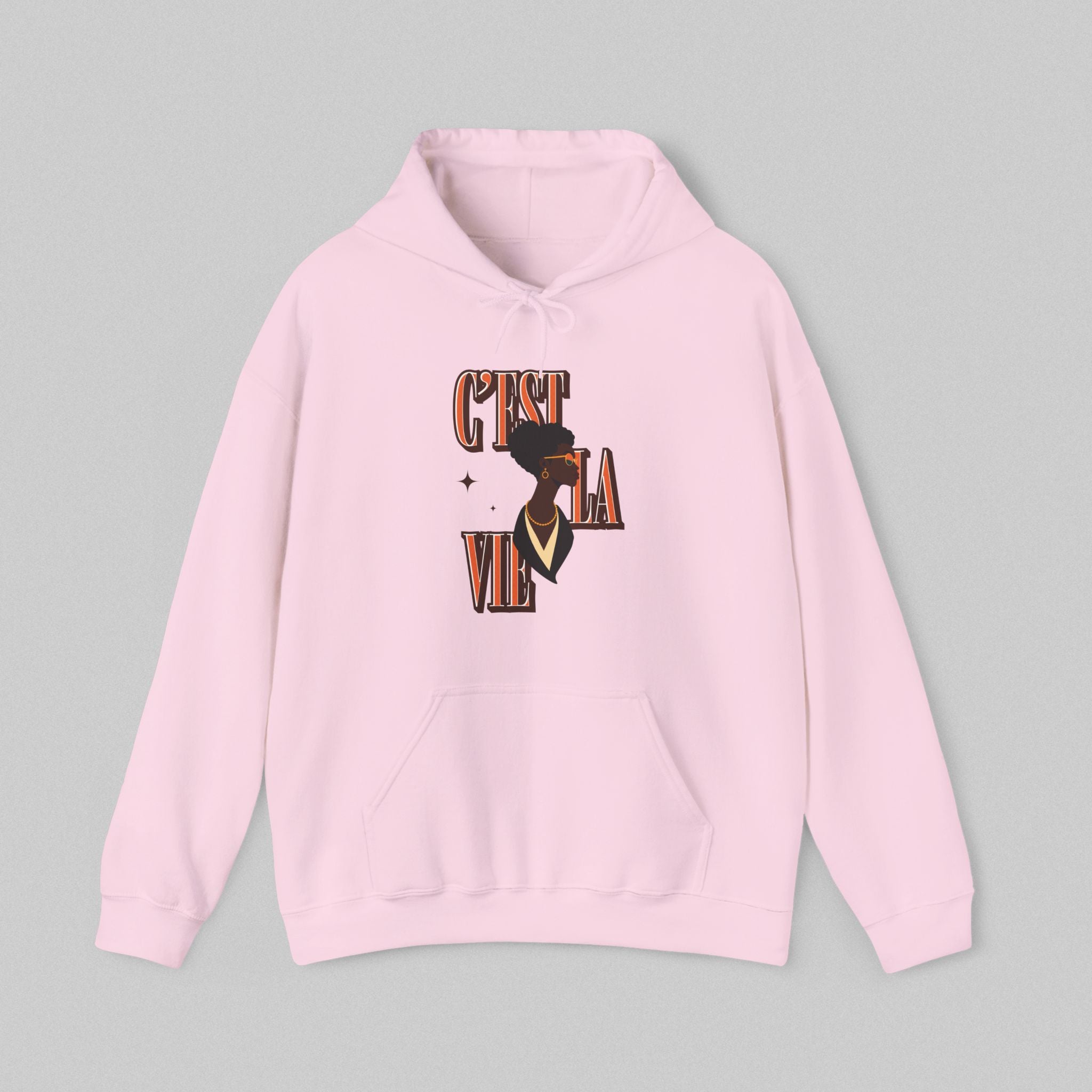 Black Elegance C’est La Vie Hoodie for Women