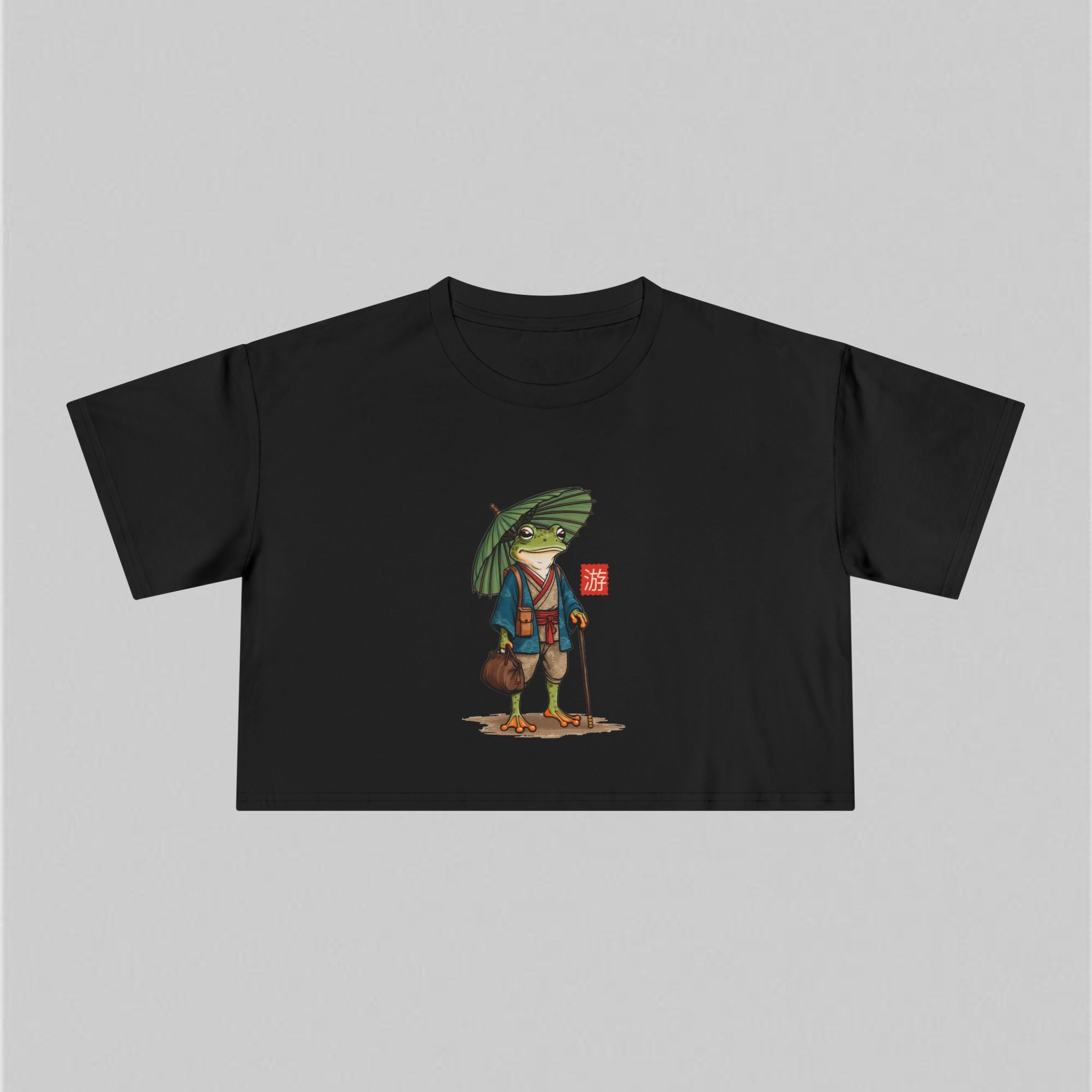 Traveling Frog! Crop Tee