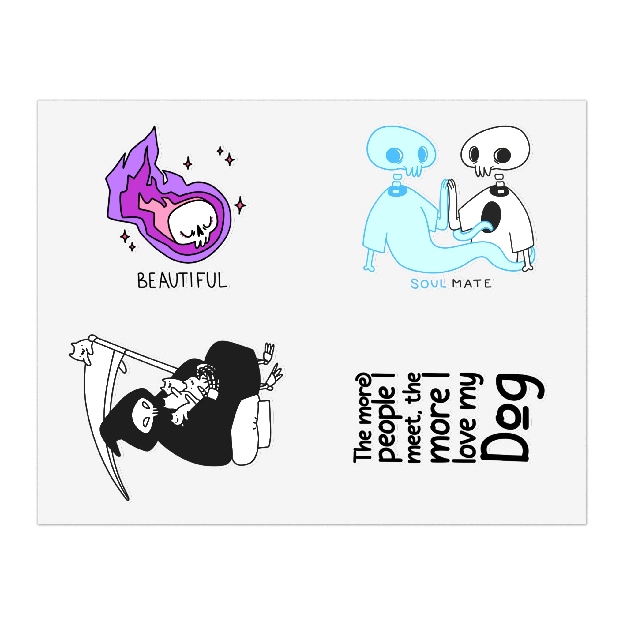 Skull Vibes Only! Sticker Set