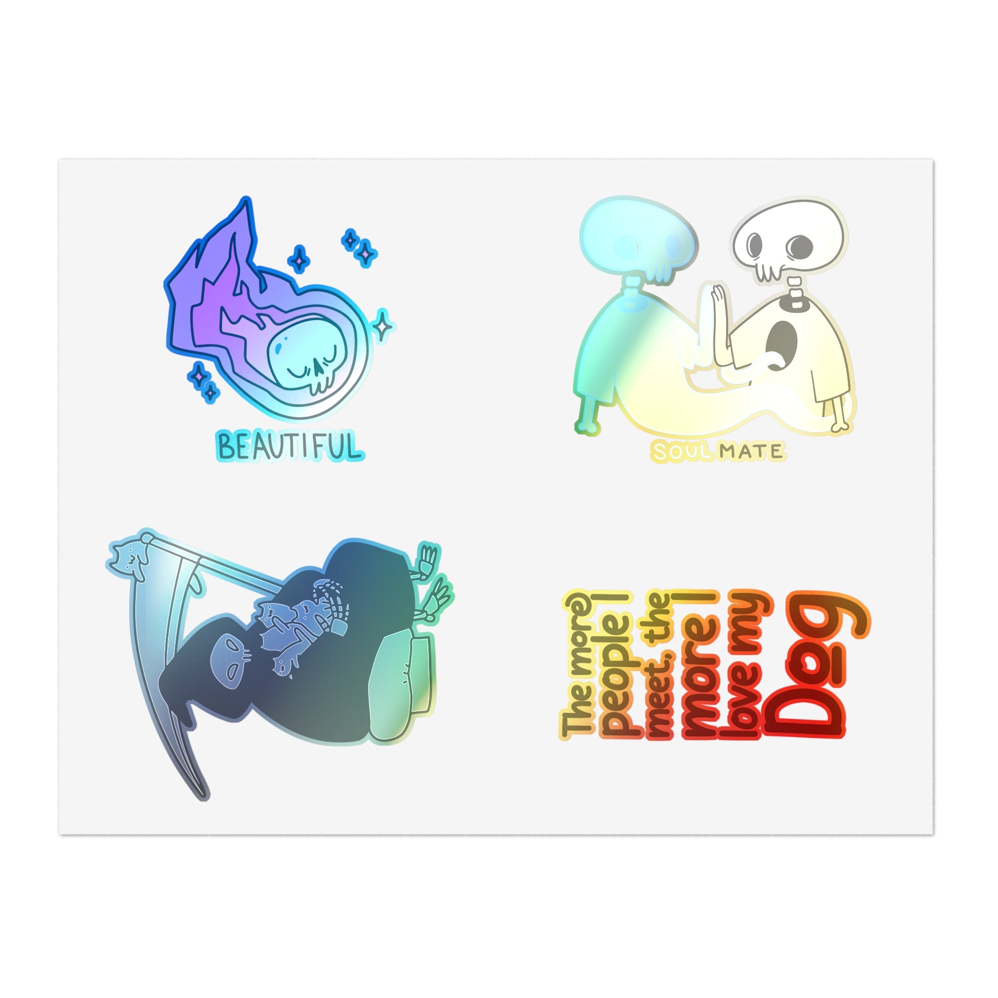 Skull Vibes Only! Sticker Set