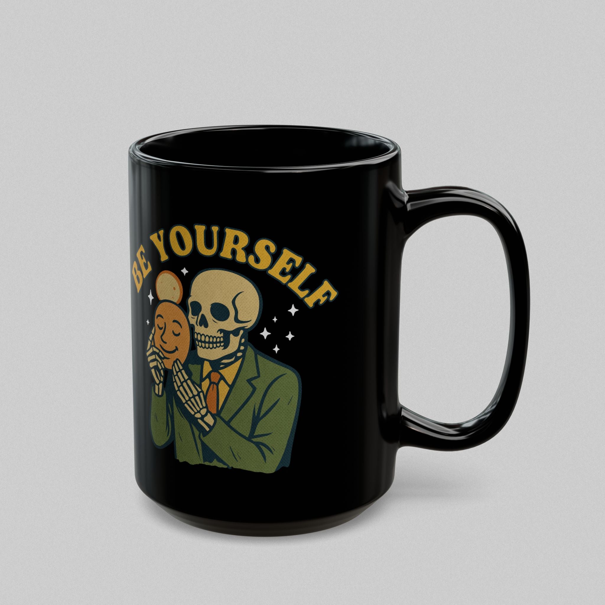 Be Yourself! Black Mug