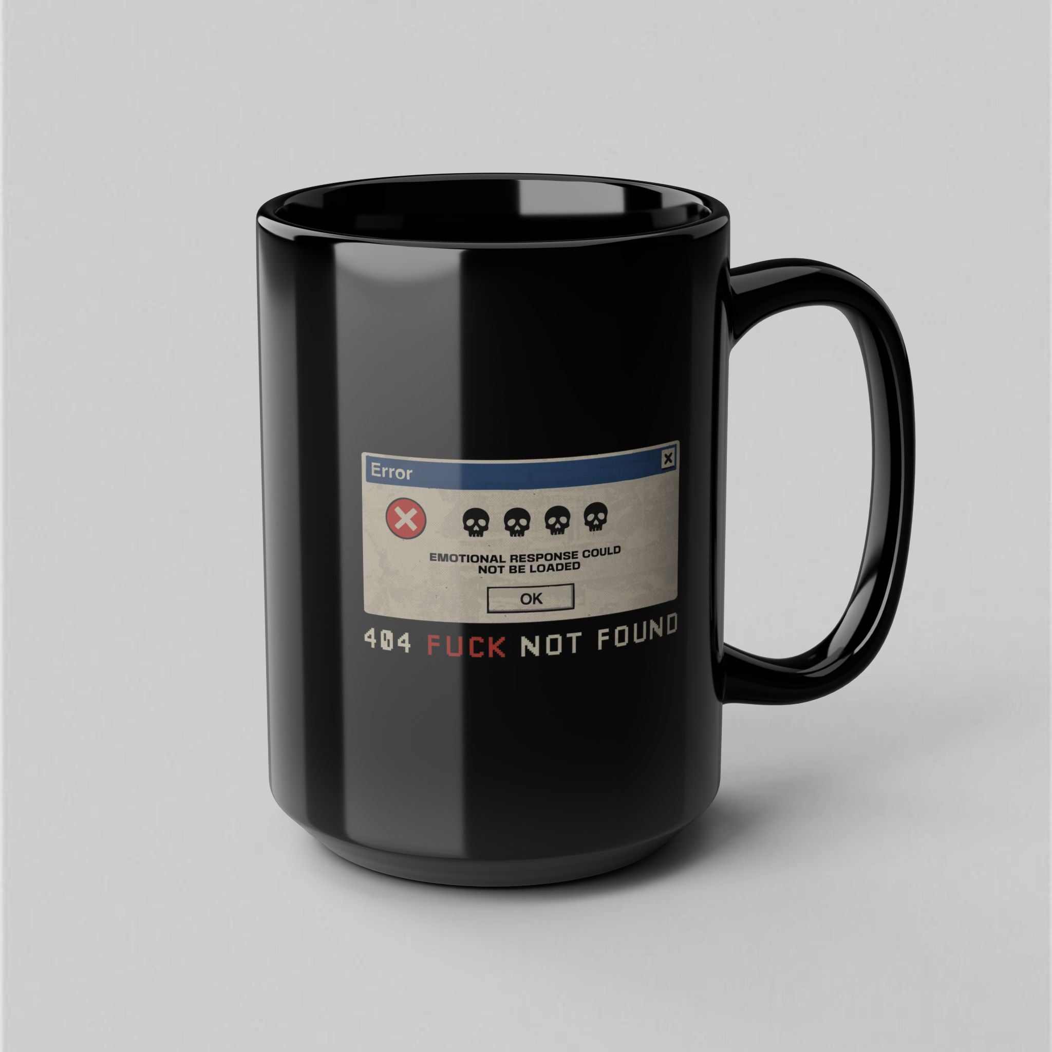 404 Fuck Not Found! Black Mug