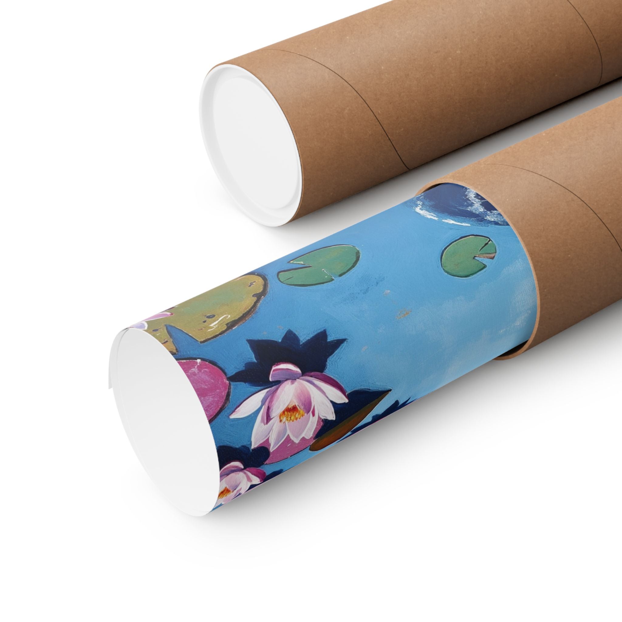 Cat Monet Waterlily Poster