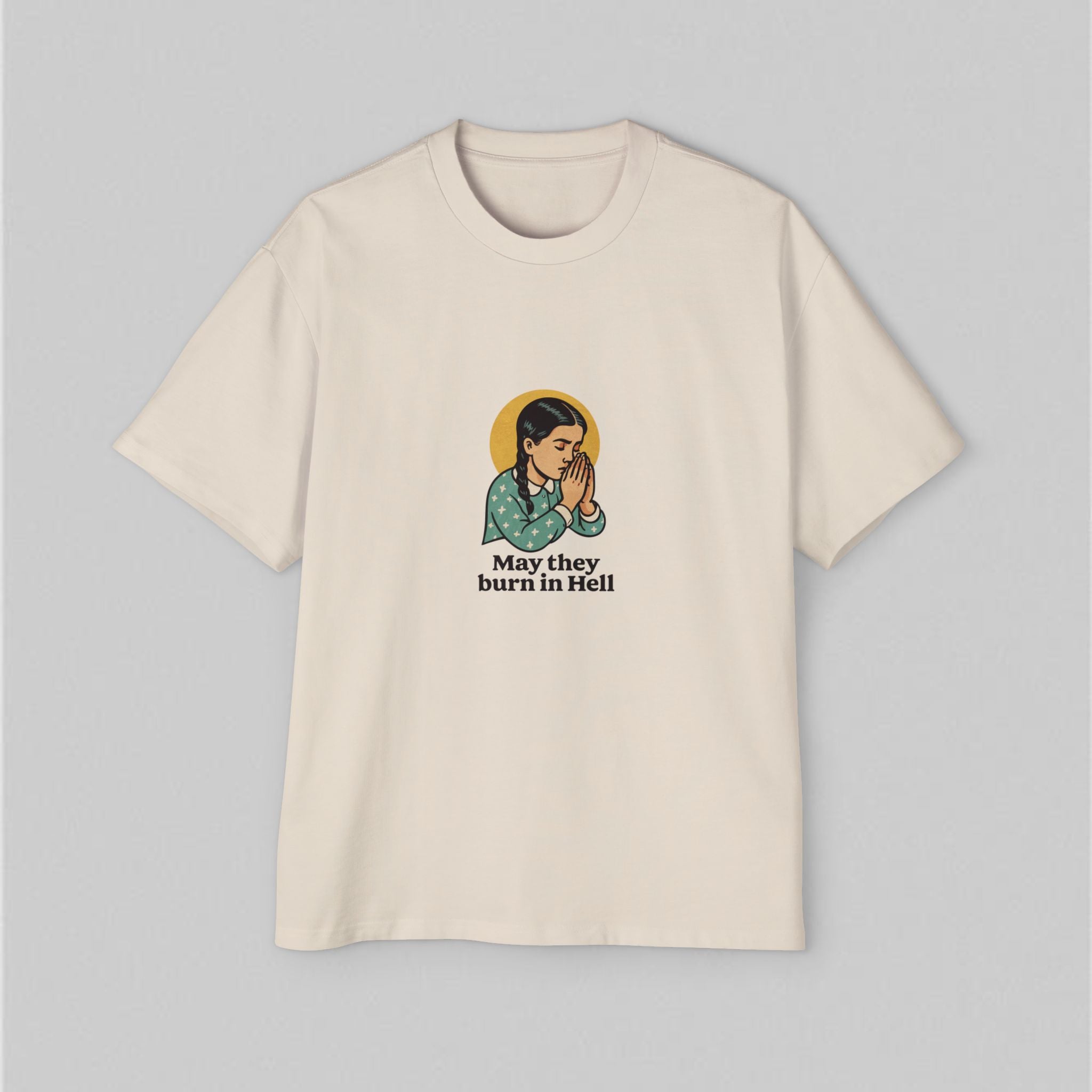 May They Burn in Hell! Men’s Oversized T-Shirt