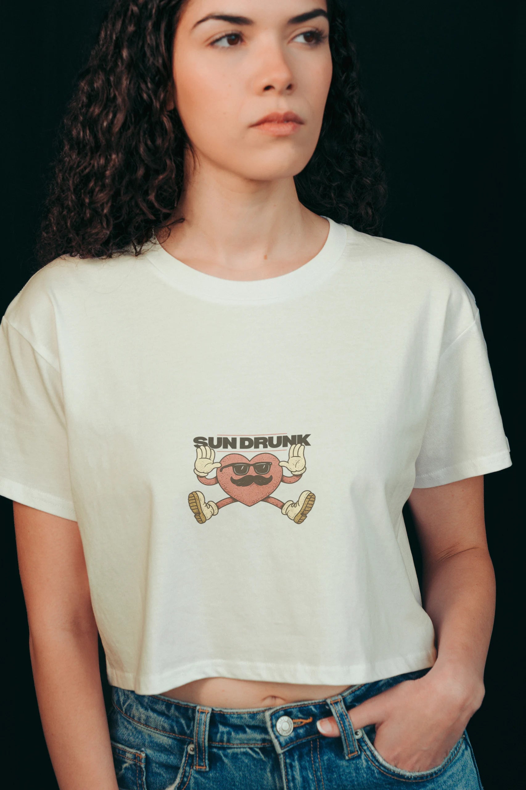 Sun Drunk! Crop Tee