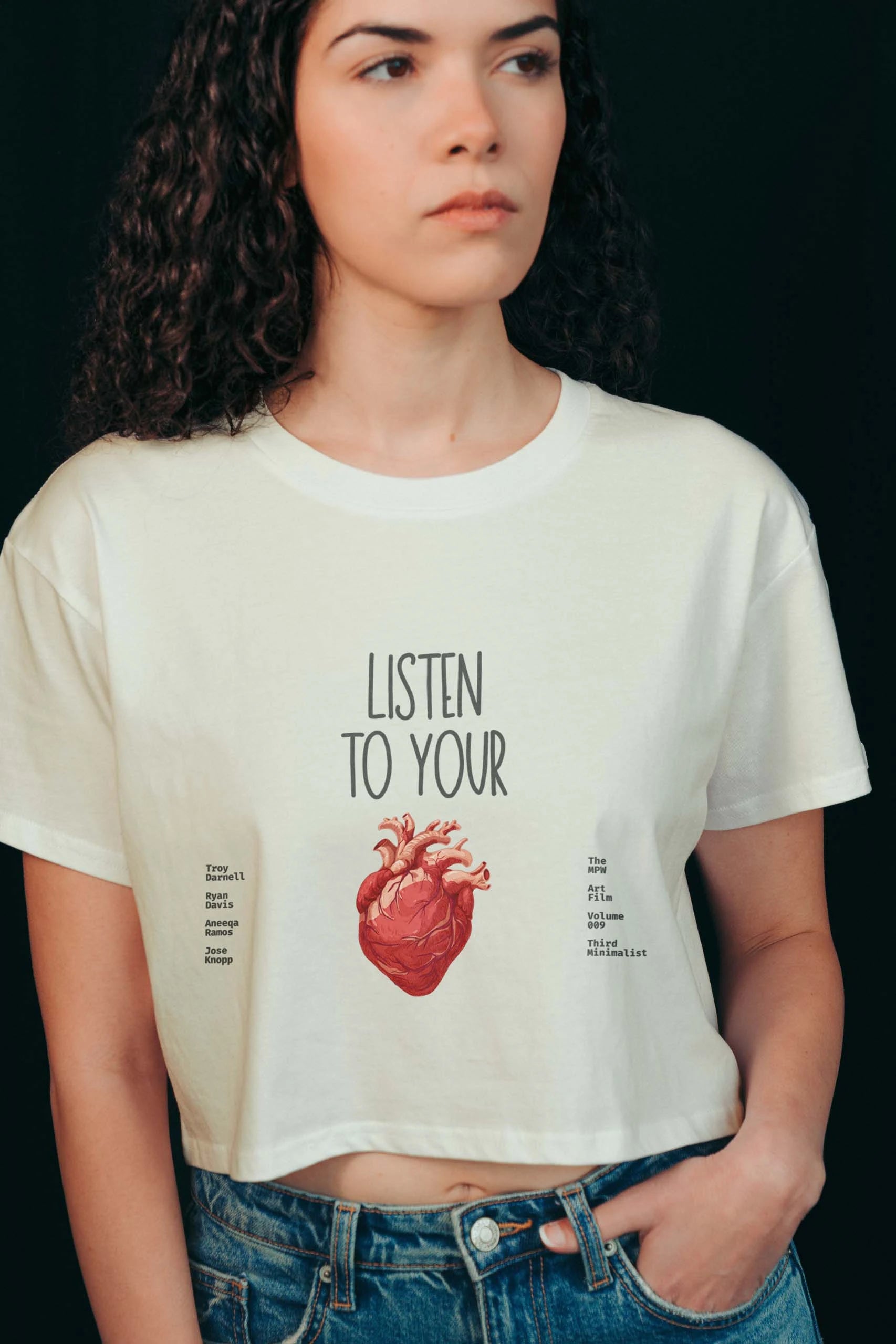 Listen To Your Heart! Crop Tee