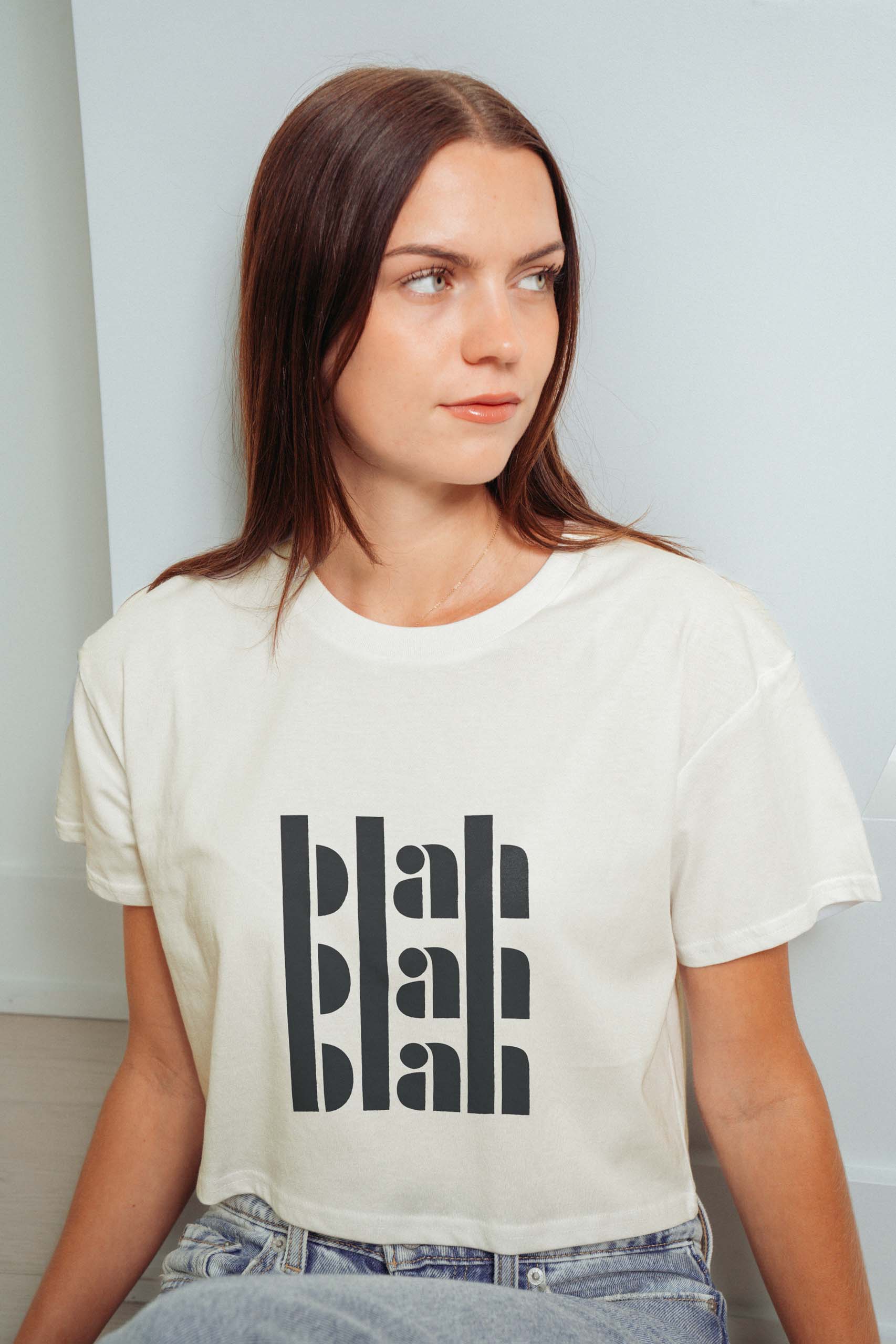 Blah Blah Blah! Crop Tee