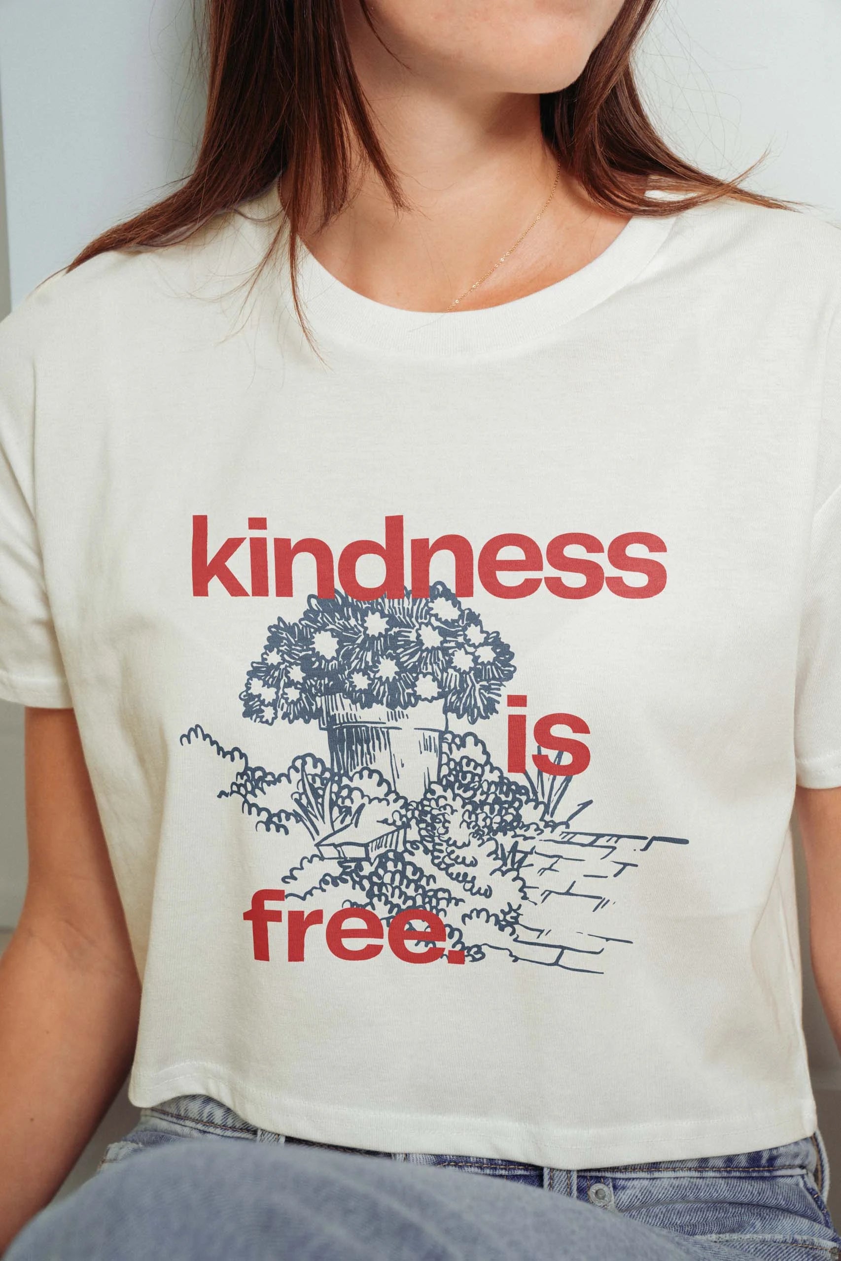 Kindness Is Free! Crop Tee