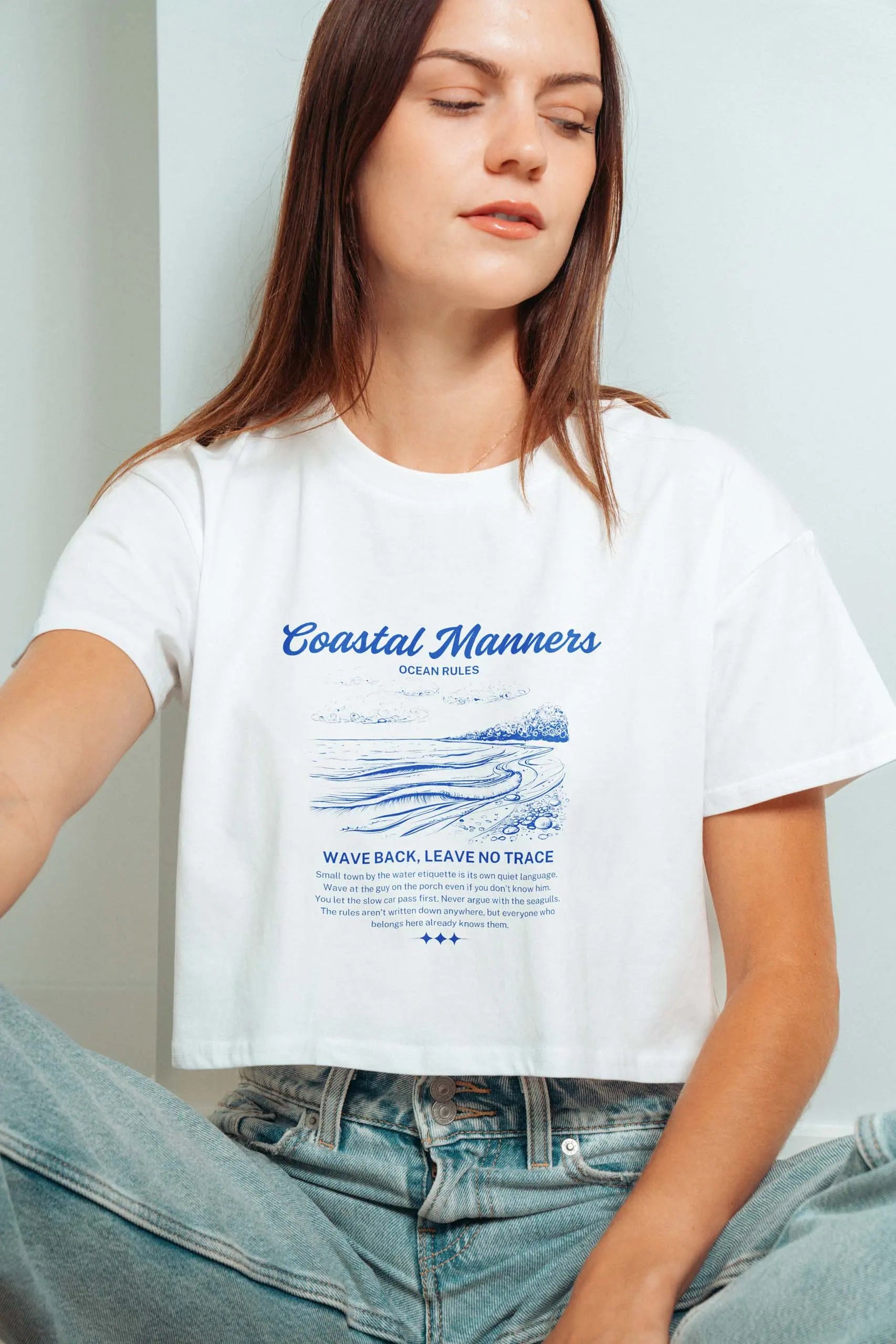 Coastal Manners! Crop Tee