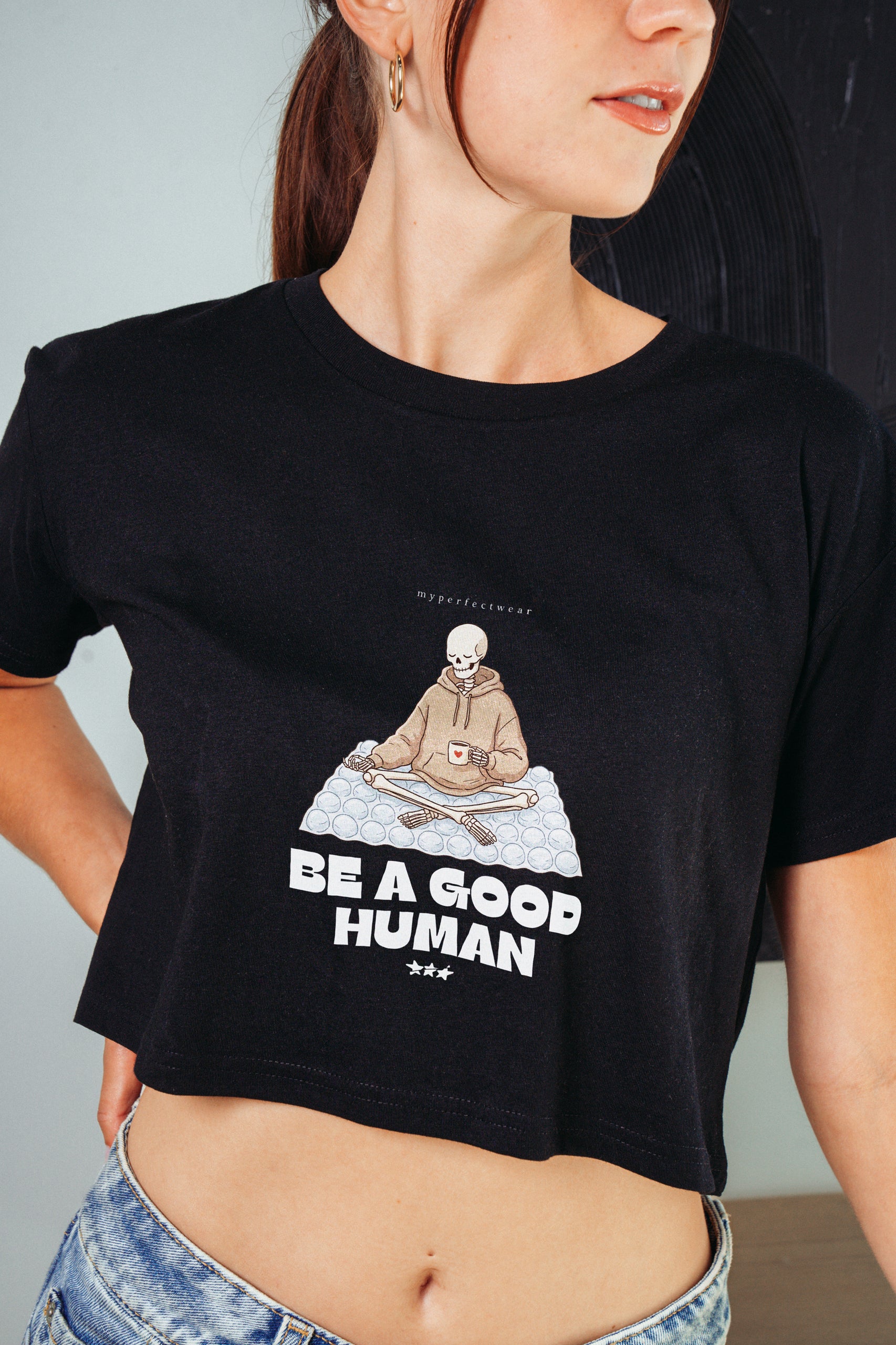Be a Good Human! Crop Tee
