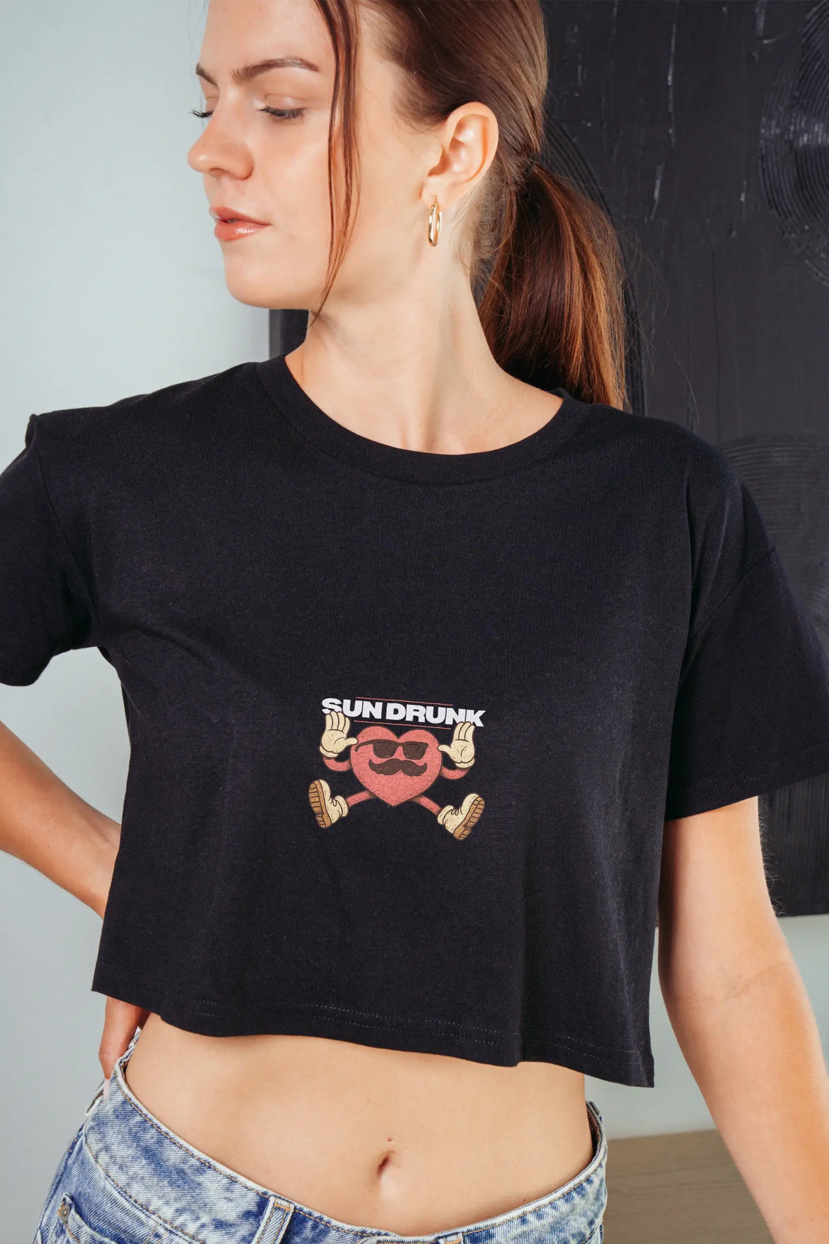 Sun Drunk! Crop Tee