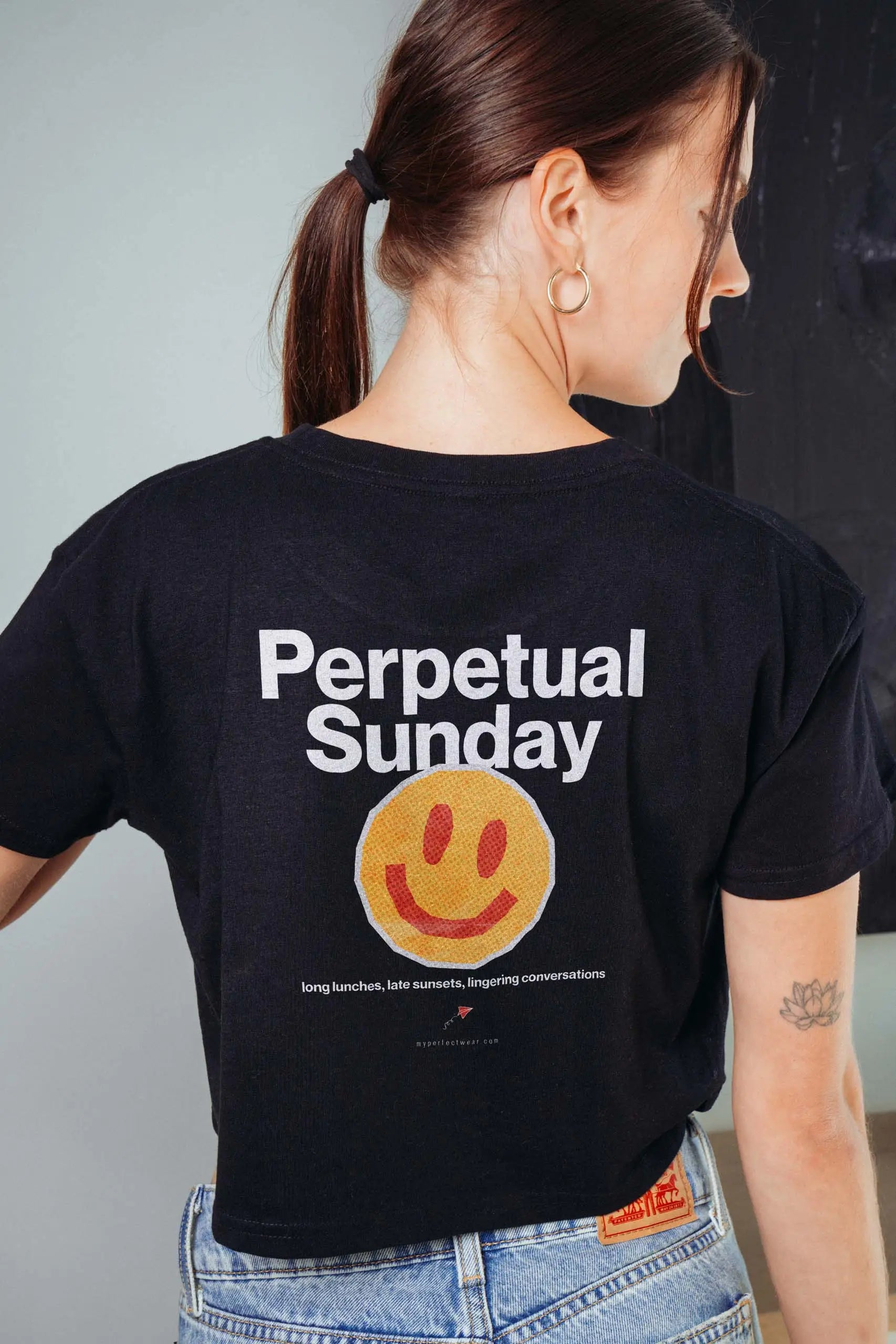 Perpetual Sunday! Crop Tee