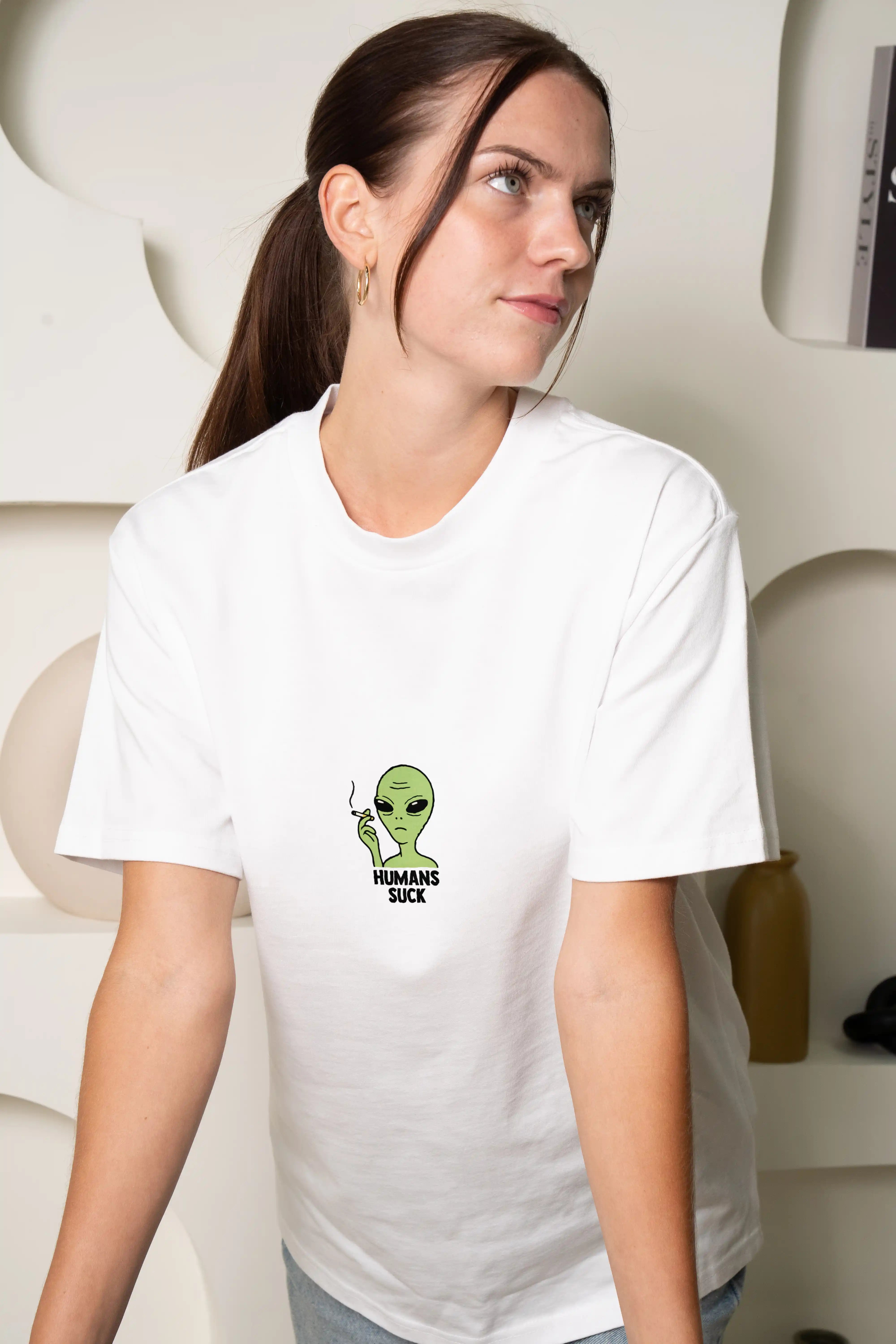 Humans Suck! Women’s Oversized T-Shirt