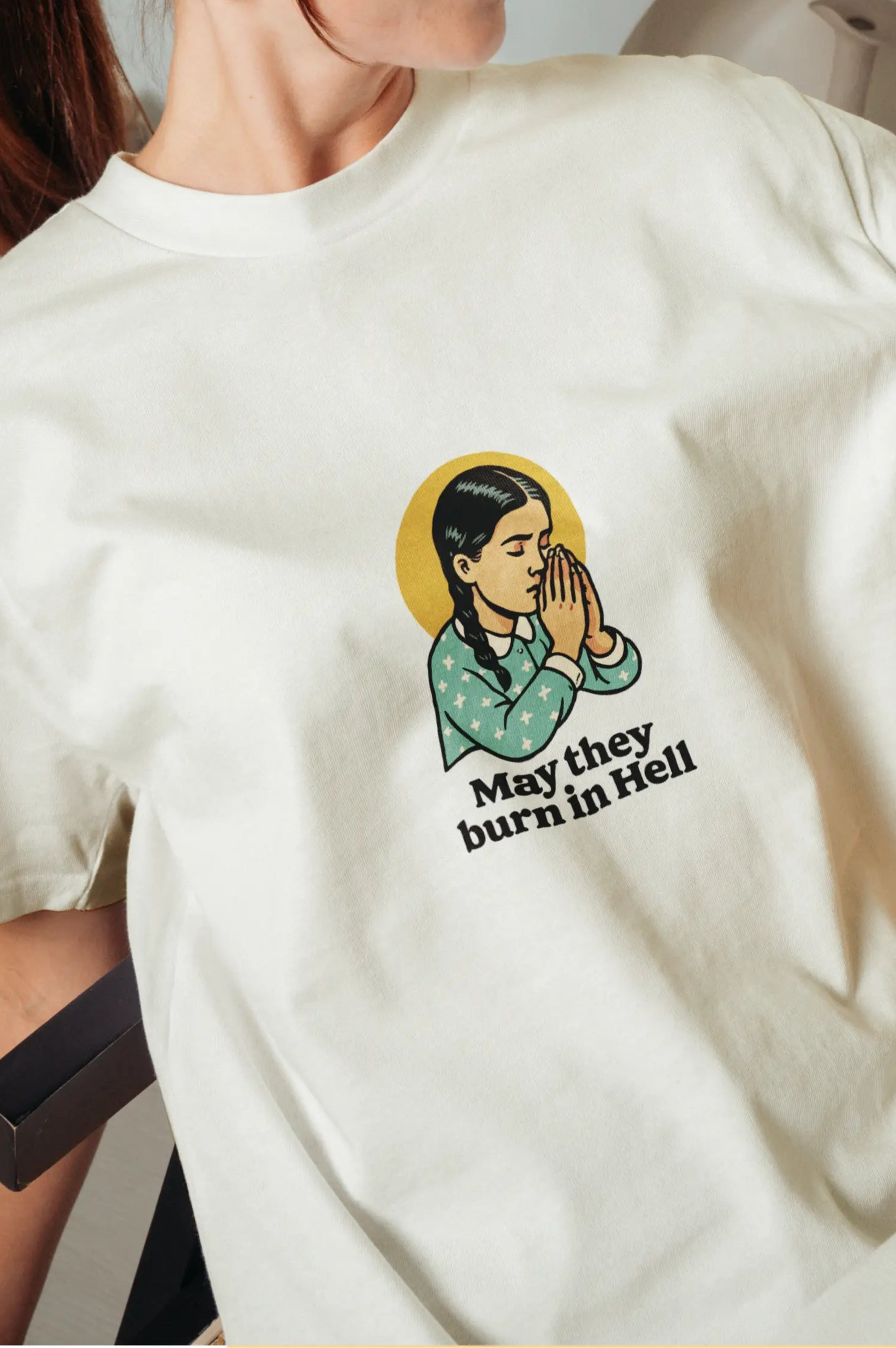 May They Burn in Hell! Women’s Oversized T-Shirt
