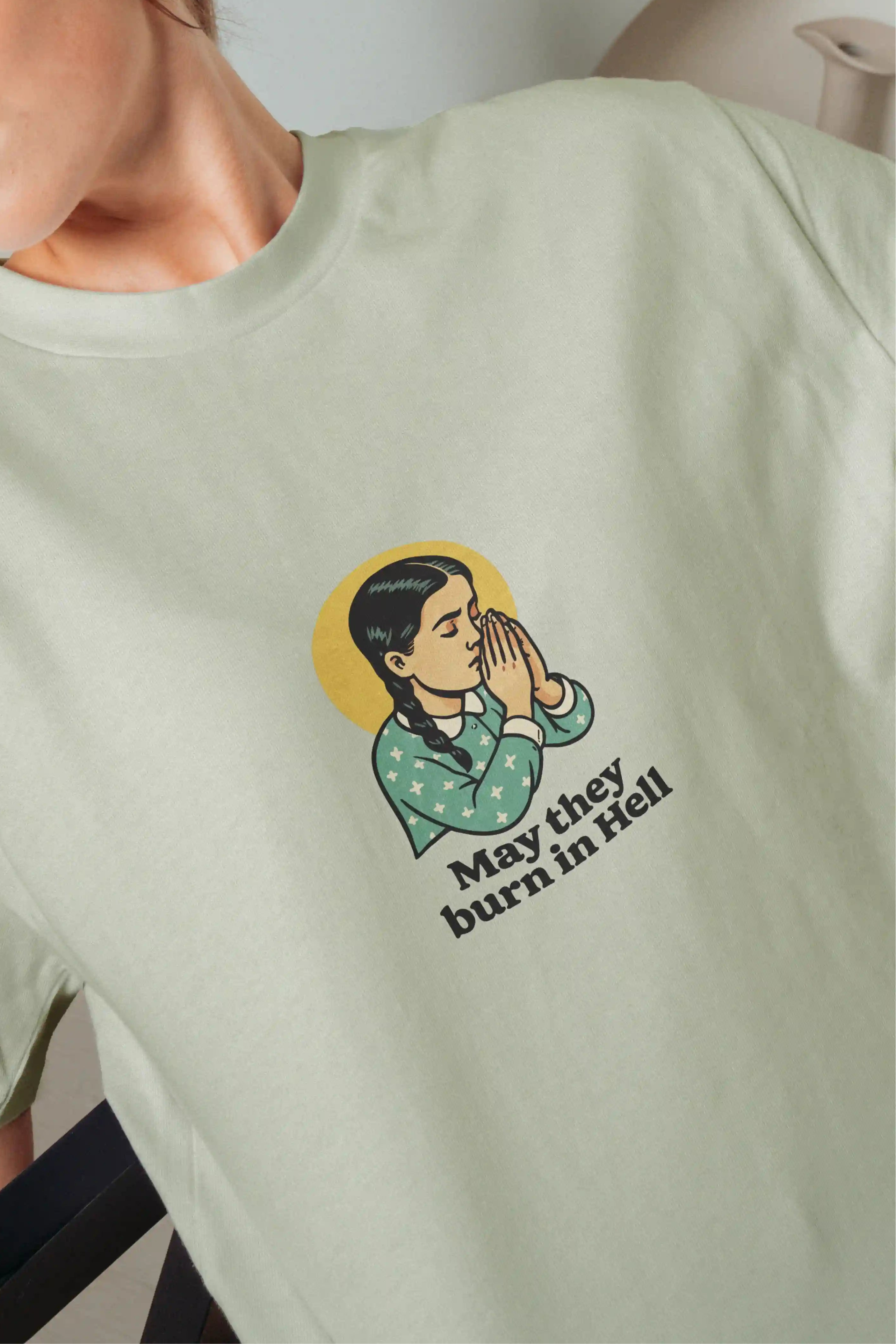 May They Burn in Hell! Women’s Oversized T-Shirt
