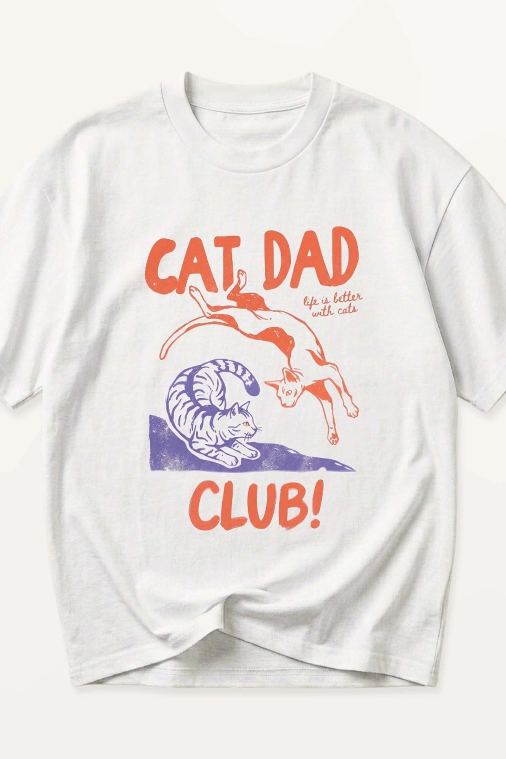 Cat Dad Club! Oversized T-Shirt