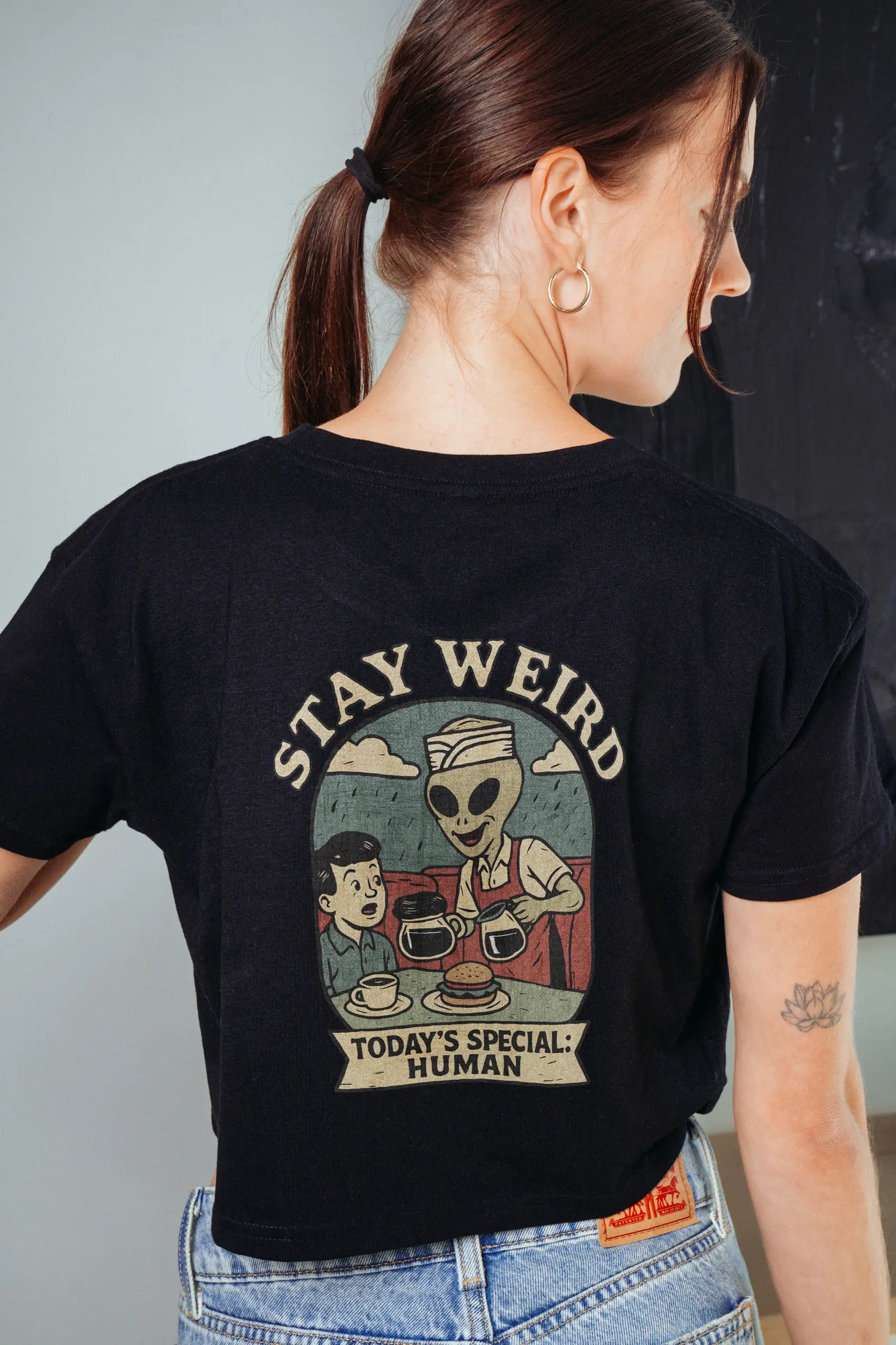 Stay Weird! Crop Tee