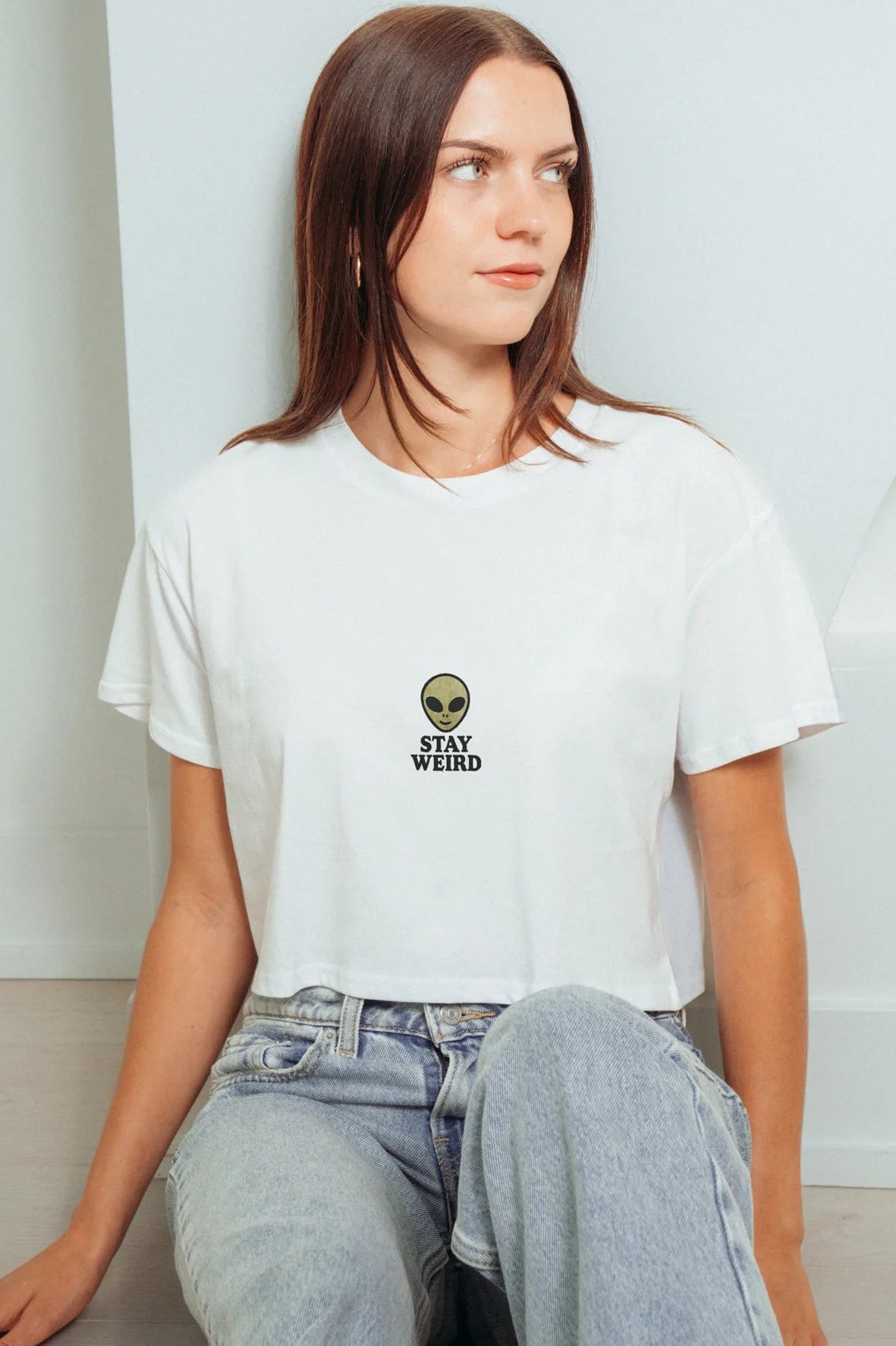 Stay Weird! Crop Tee