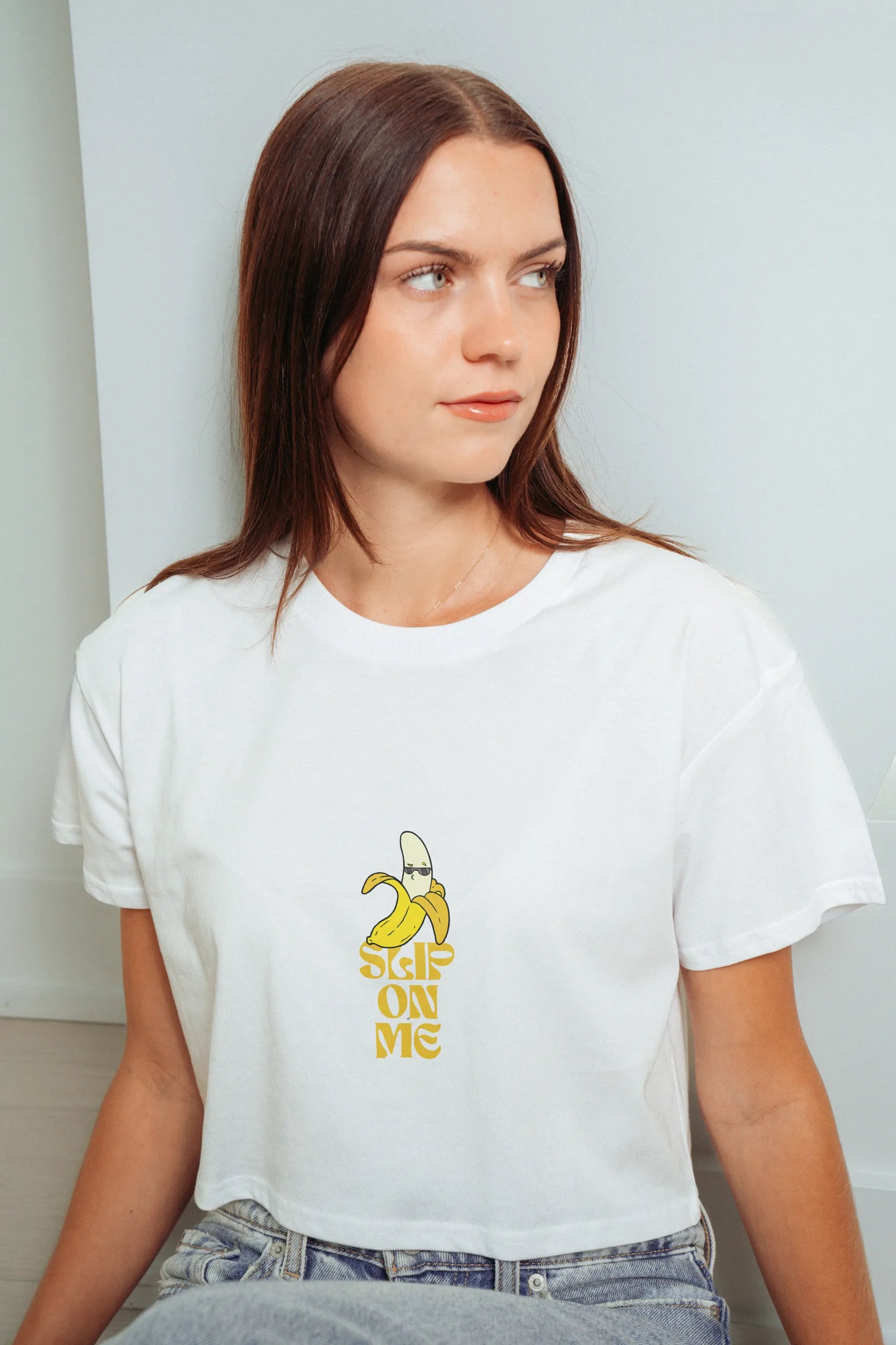 Slip on Me! Women's Crop Tee